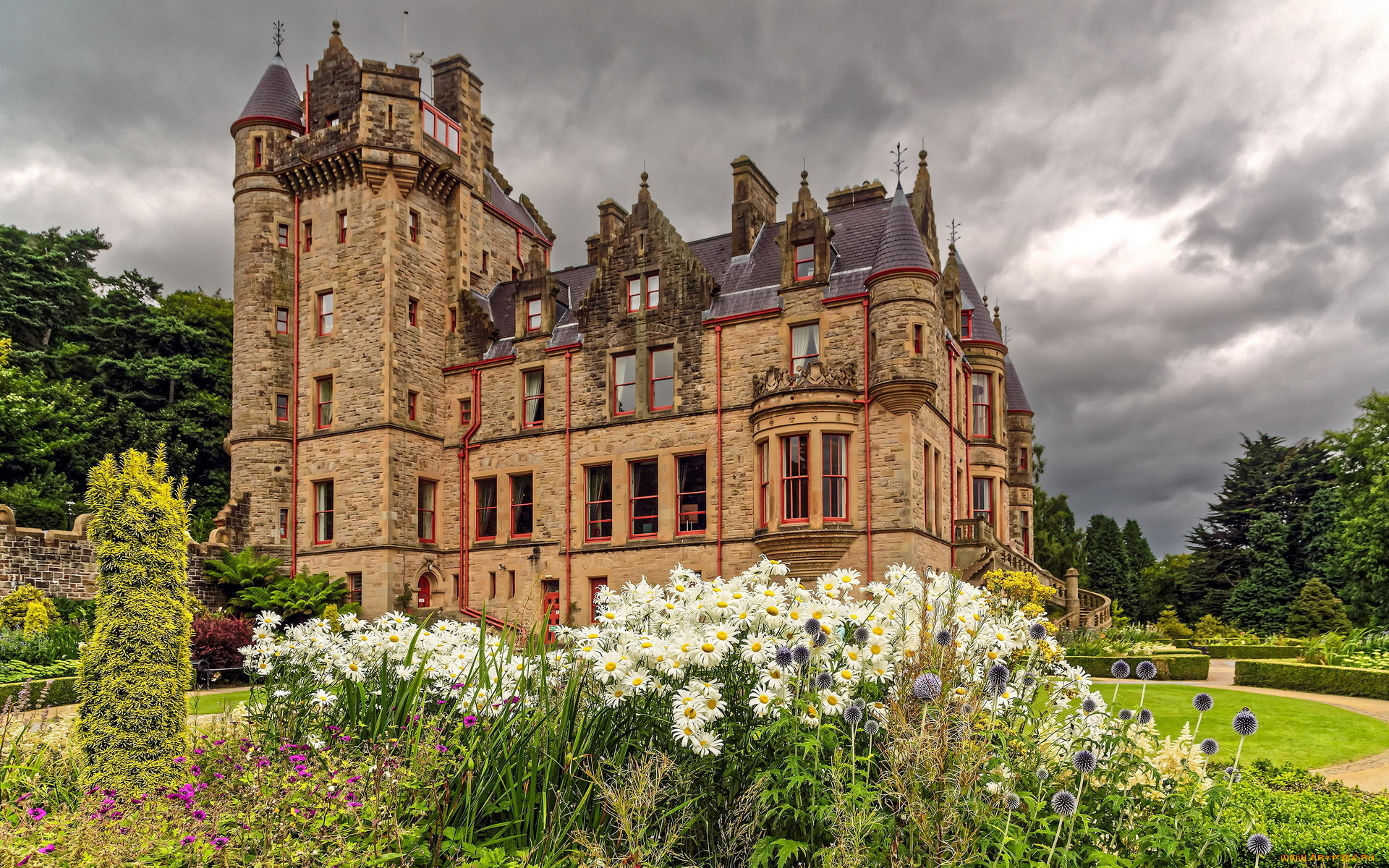 belfast, castle, ireland, города, замки, ирландии, belfast, castle