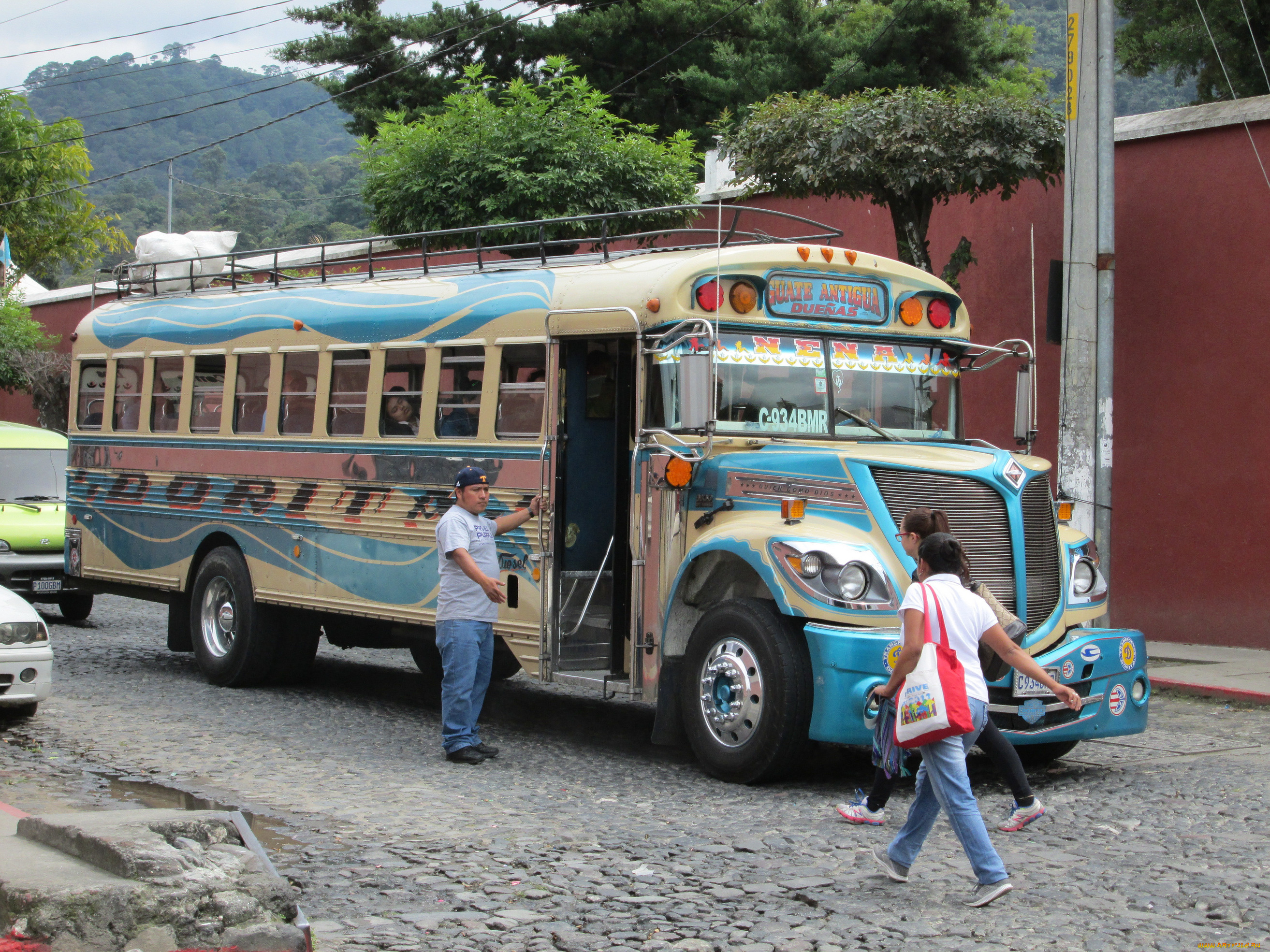 автомобили, автобусы, guatemalan, bus, by, stephen, rees, гватемала, школьный, автобус