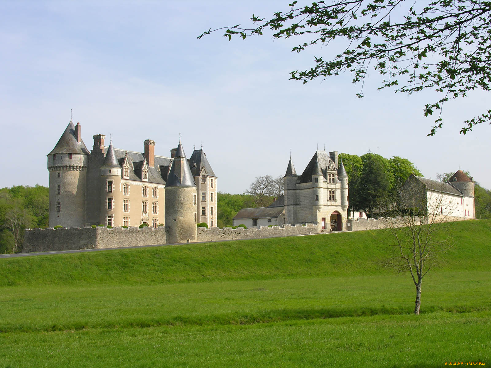 montpoupon, france, города, замки, луары, франция