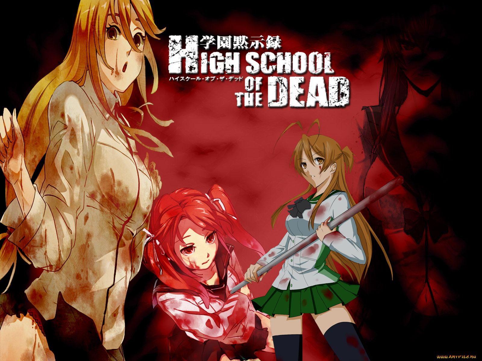 аниме, highschool, of, the, dead