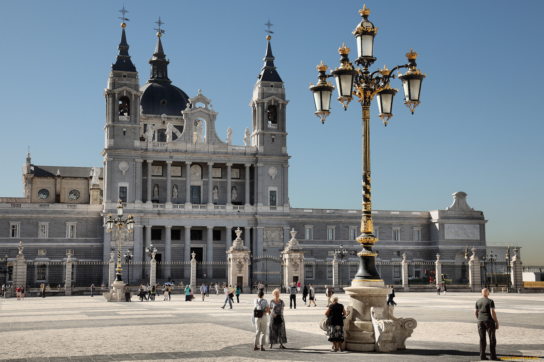 города, мадрид, испания, almudena, cathedral, madrid