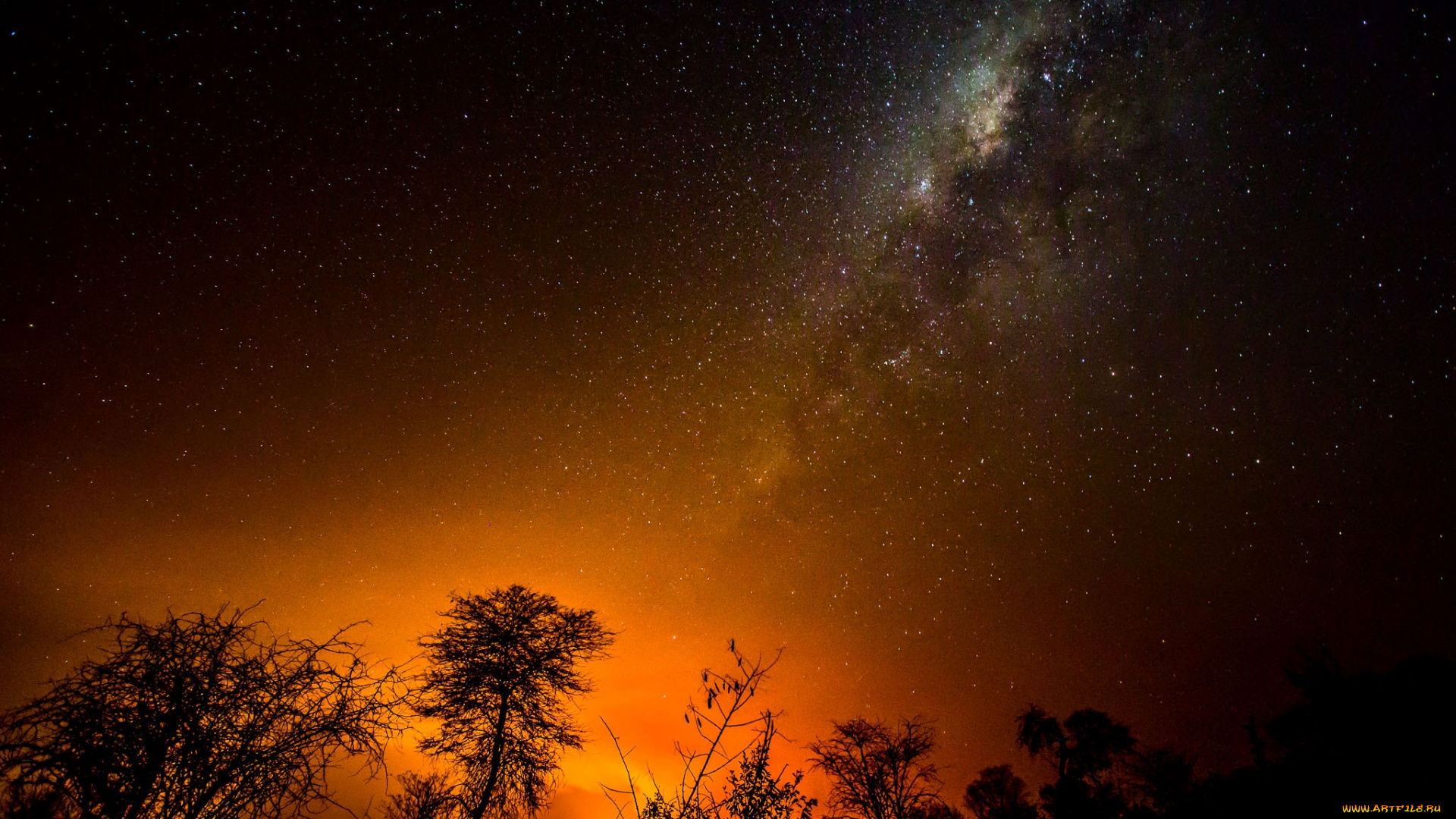 milky, way, космос, галактики, туманности, рассвет, звезды