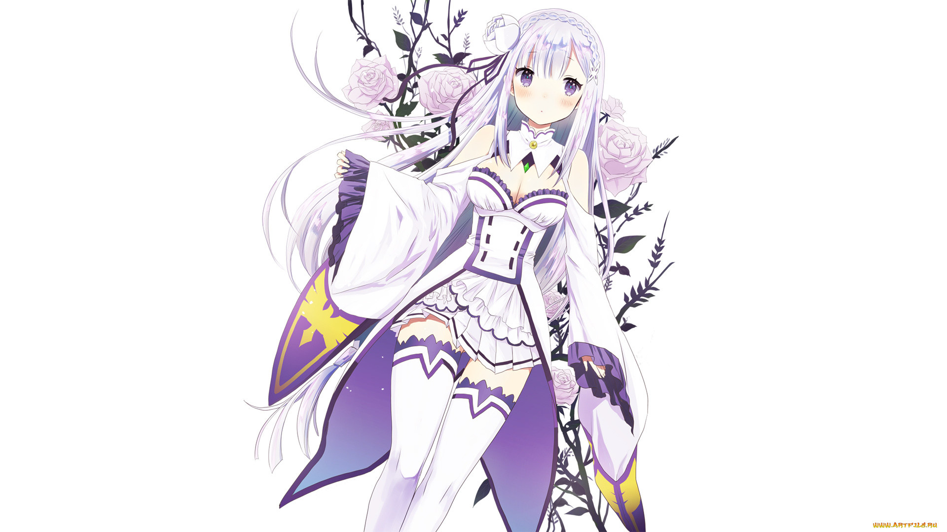 аниме, re, , zero, kara, hajimeru, isekai, seikatsu, взгляд, девушка, фон