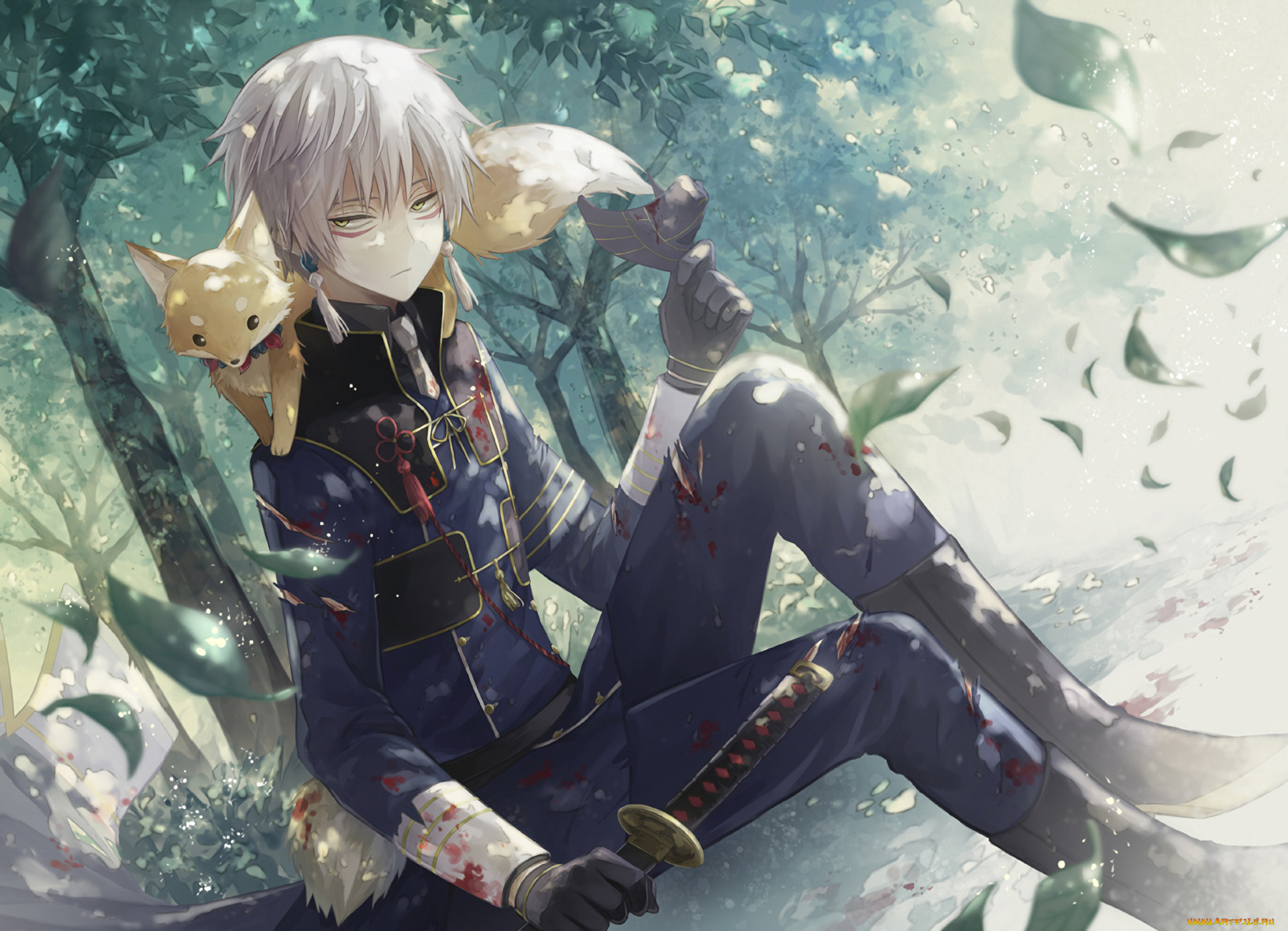 аниме, touken, ranbu, танец, мечей