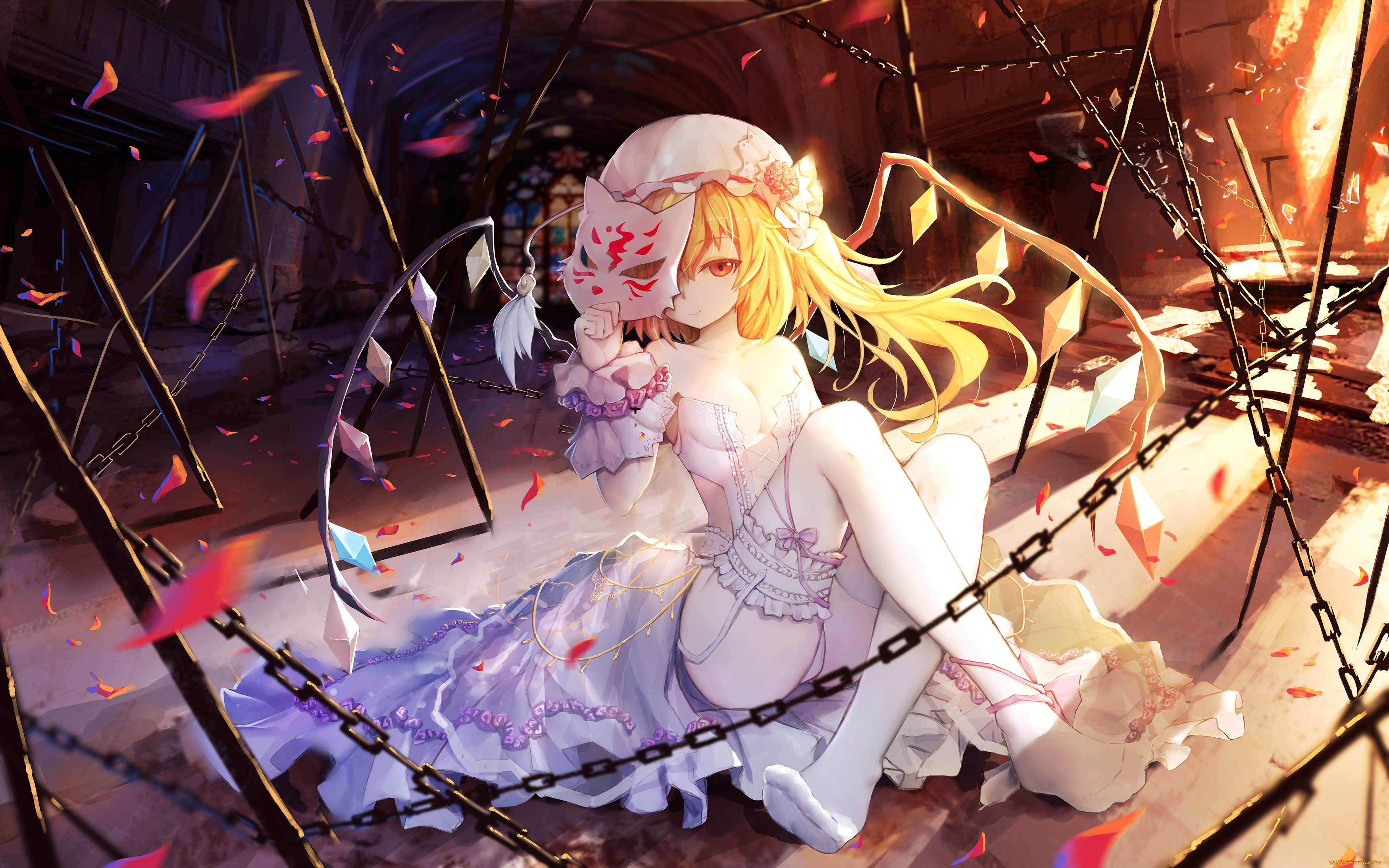 аниме, touhou, flandre, scarlet