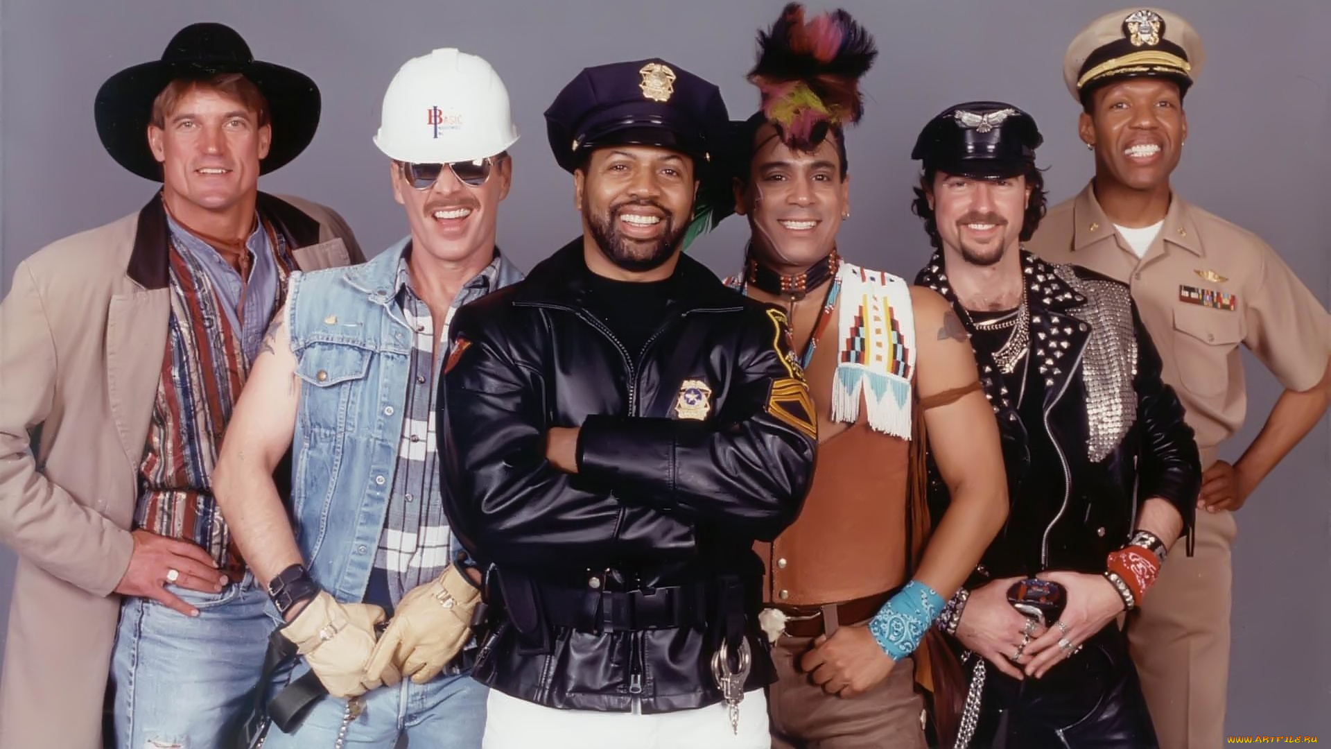 village-people, музыка, -временный, группа, мужчина, музыкант