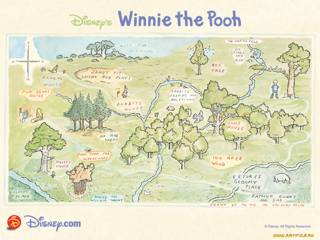 мультфильмы, winnie, the, pooh