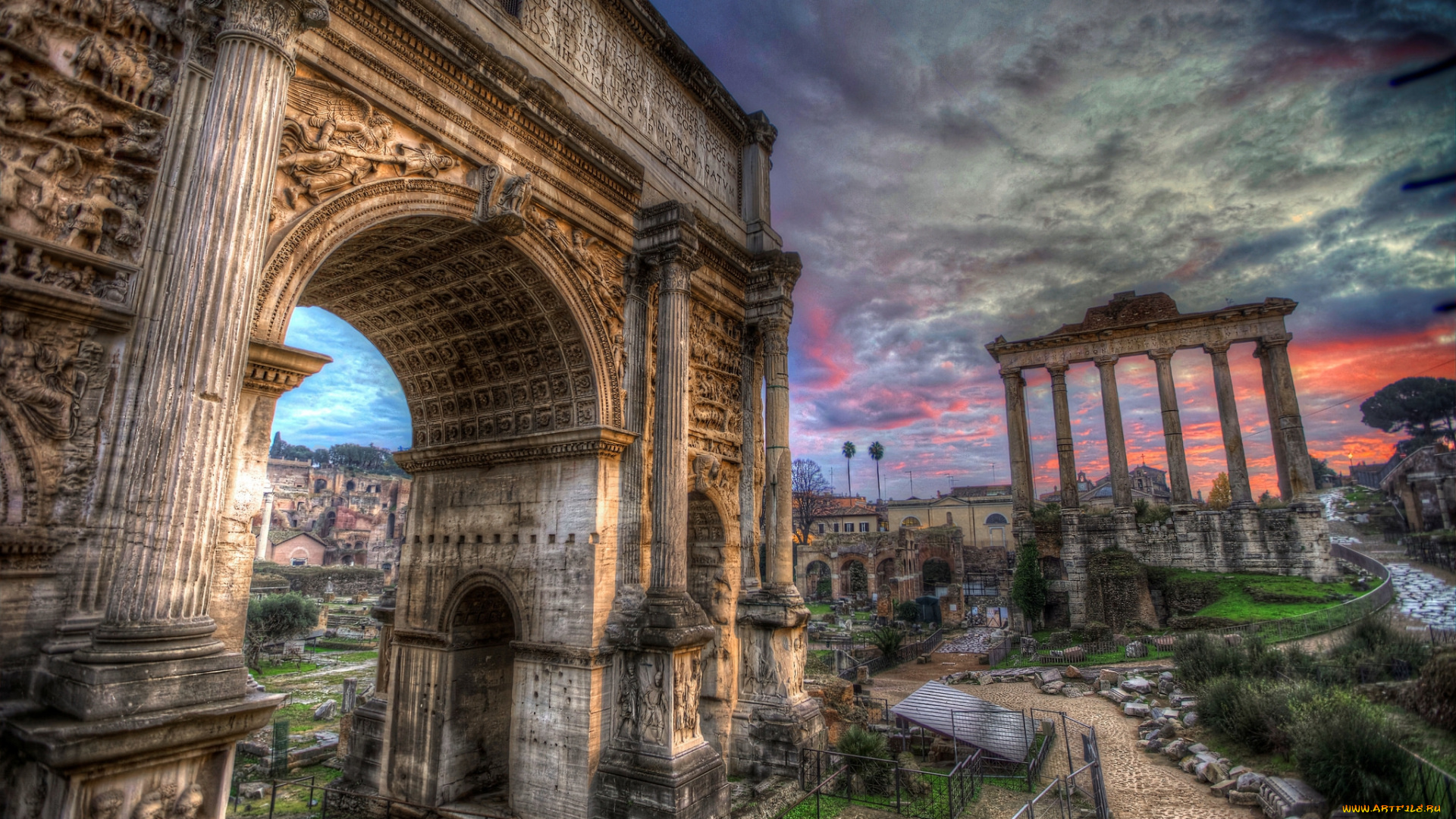 roman, forum, , arch, of, septimius, severus, города, рим, , ватикан, , италия, история, руины
