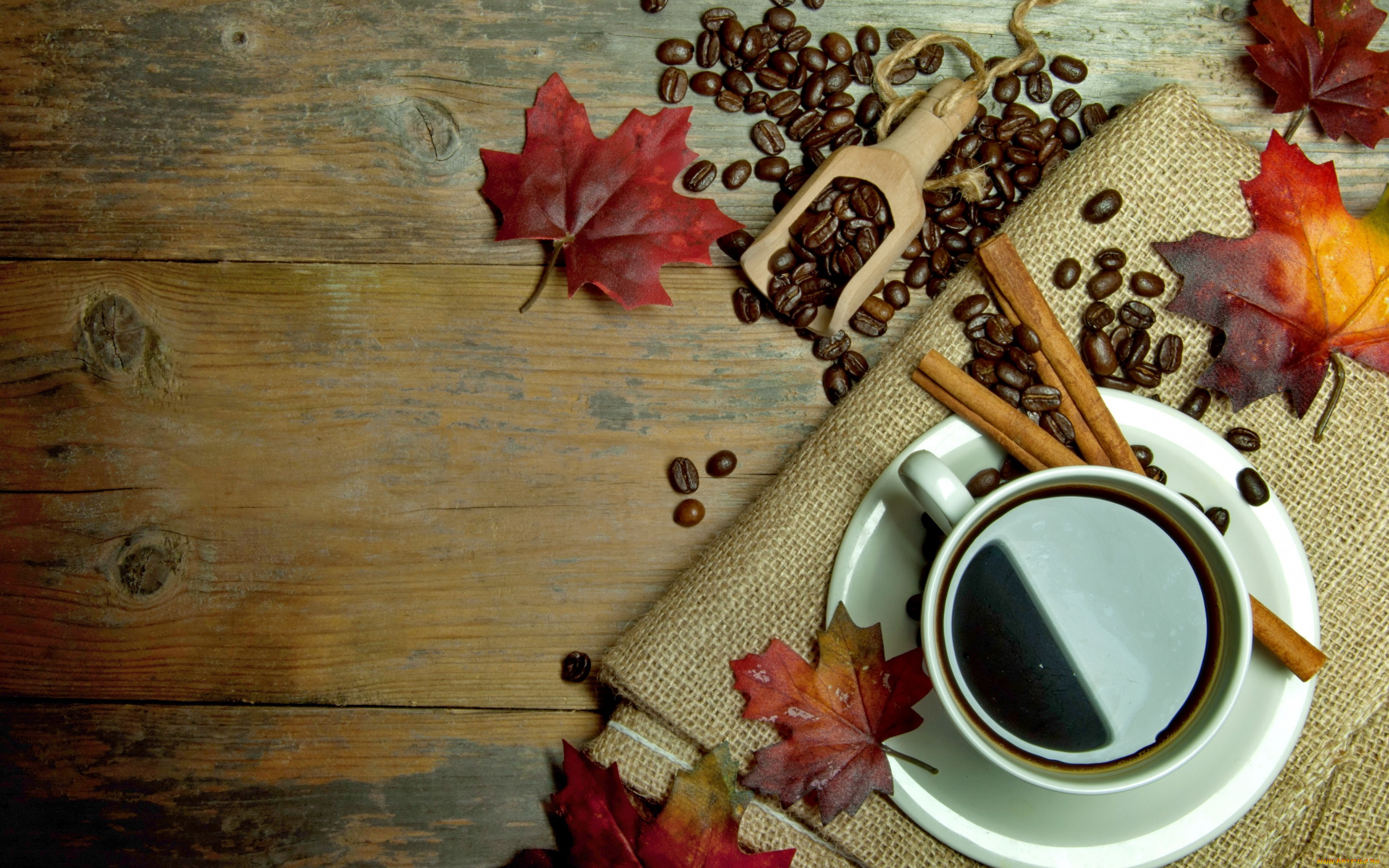 еда, кофе, , кофейные, зёрна, осень, корица, листья, чашка, autumn, leaves, cup, beans, coffee