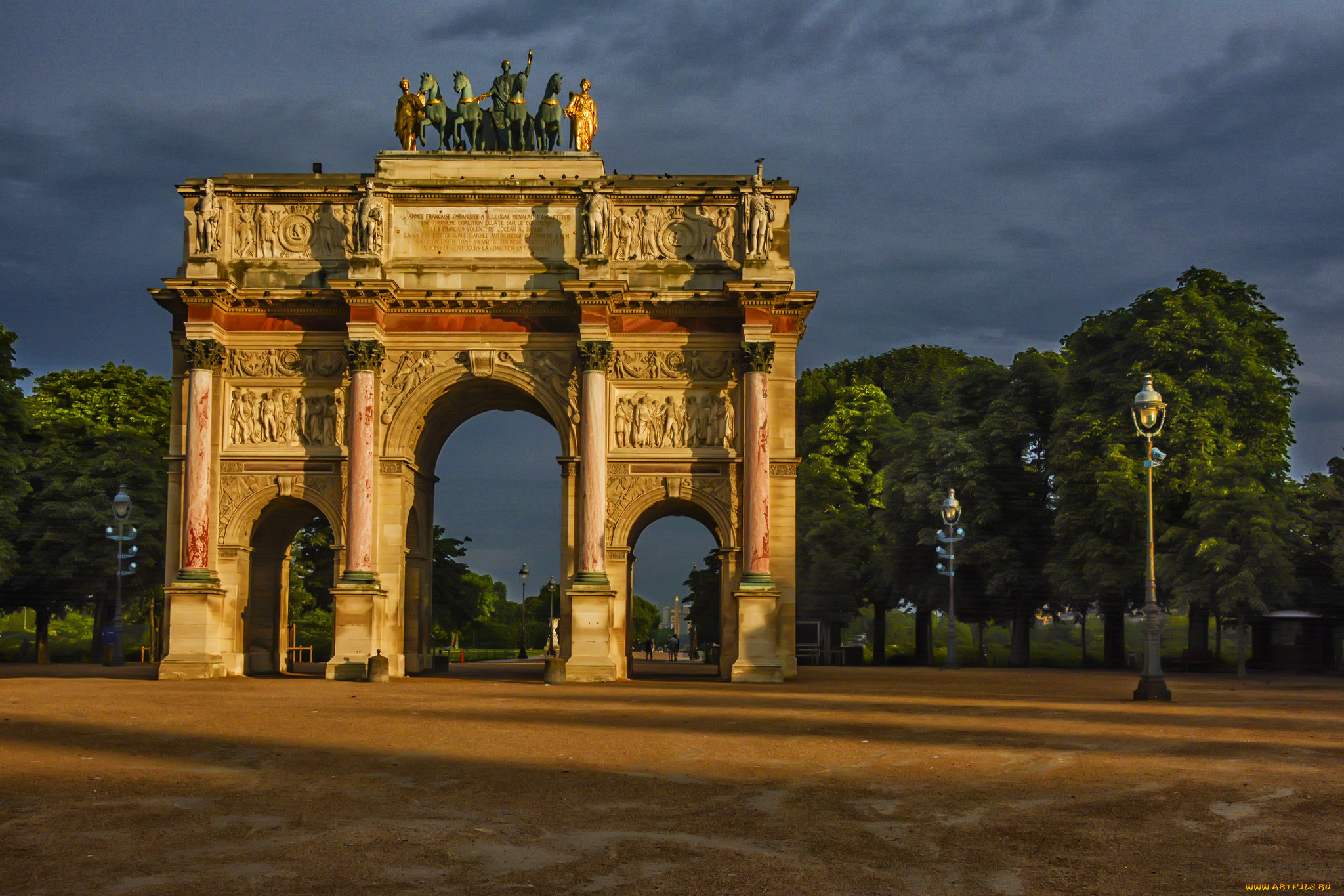 arc, de, triomphe, города, париж, , франция, арка