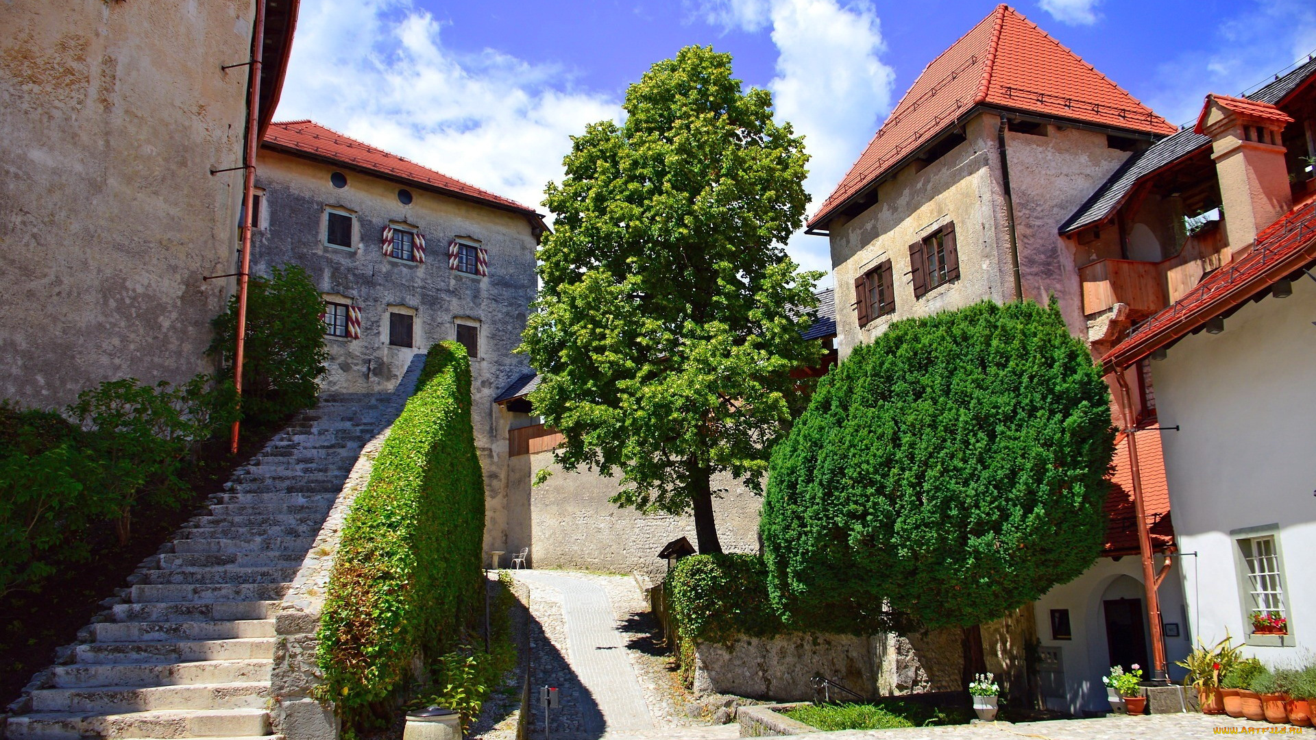 города, блед, , словения, slovenia, bled, castle