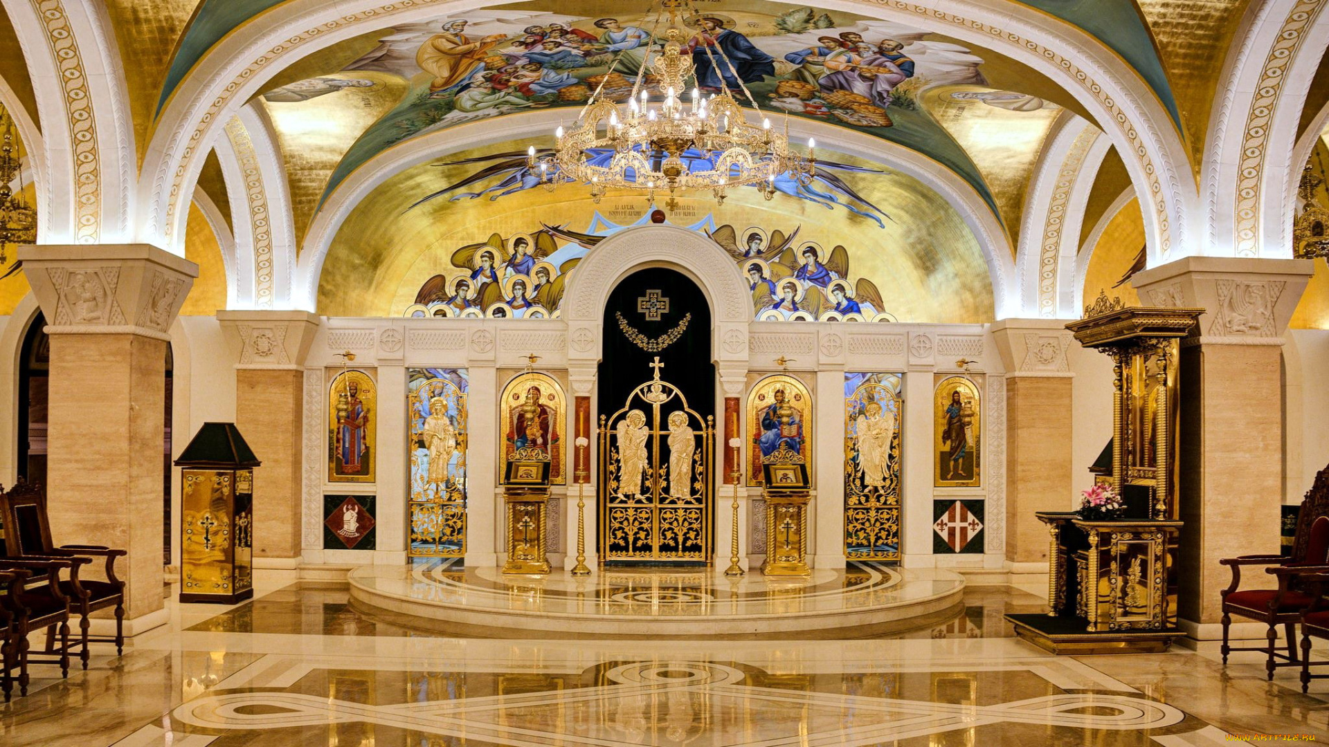 интерьер, убранство, , роспись, храма, serbia, serbiacathedral, of, saint, sava, in, belgrade, cathedral