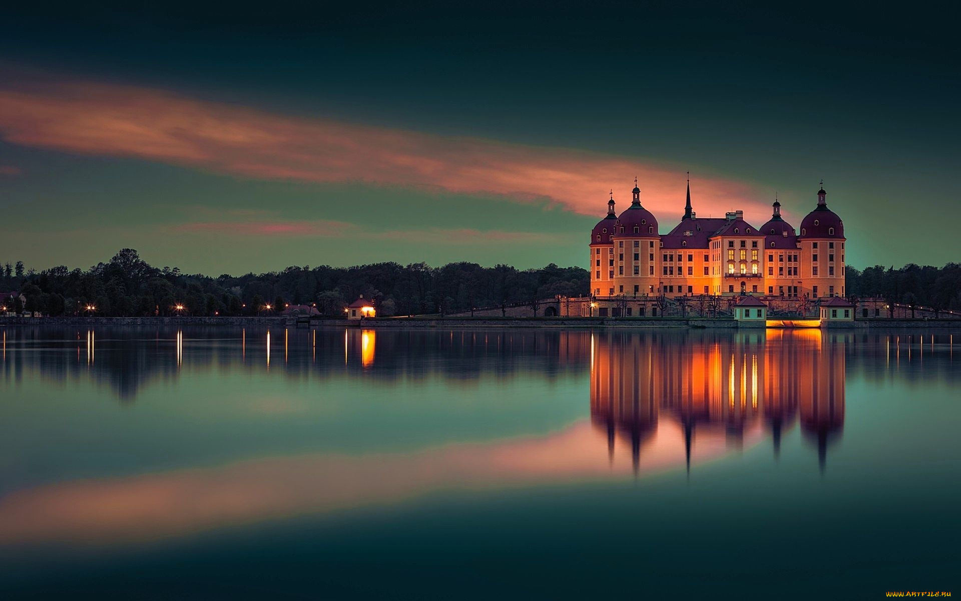 города, замок, морицбург, , германия, moritzburg, castle