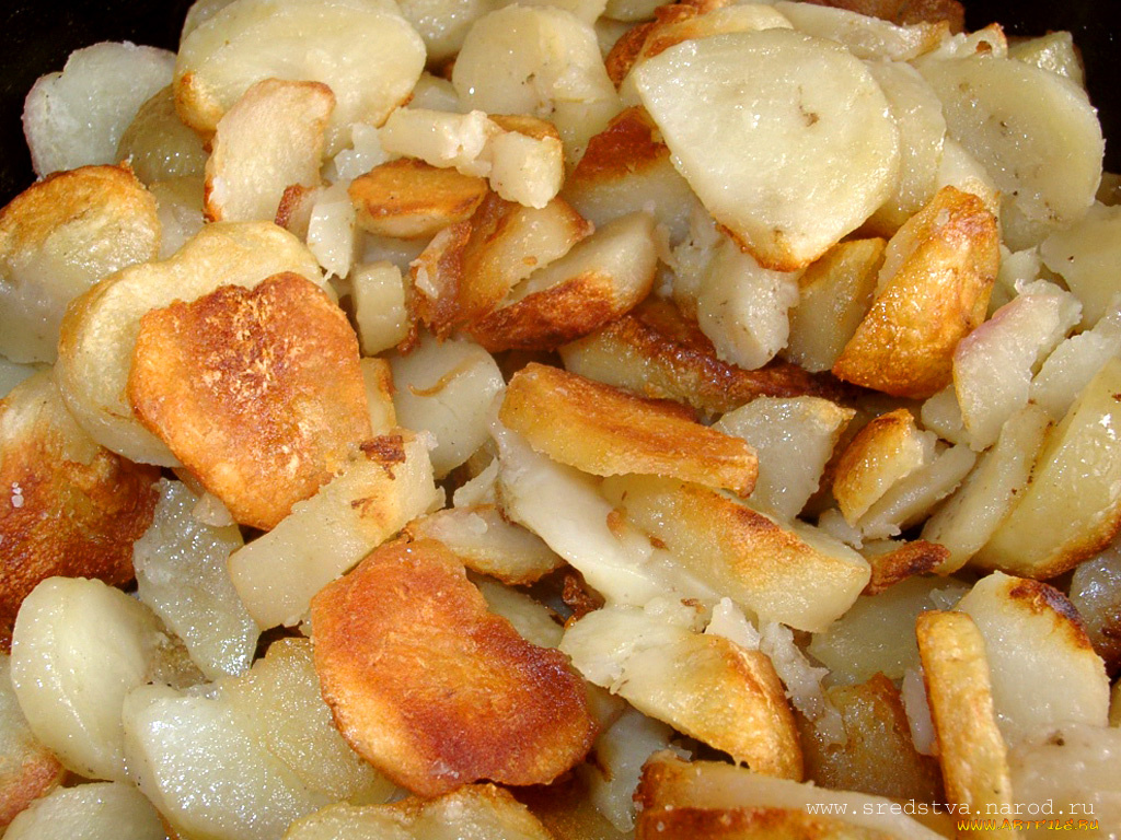 картошка, по, деревенски, еда, картофель