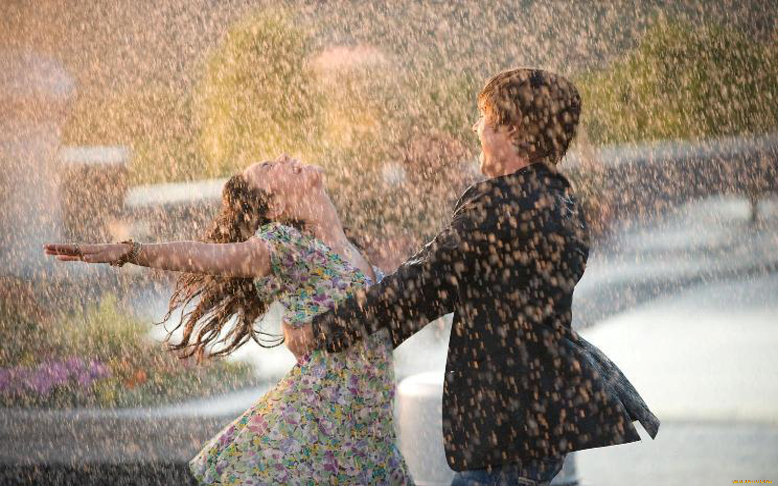 разное, мужчина, женщина, двое, танец, радость, дождь
