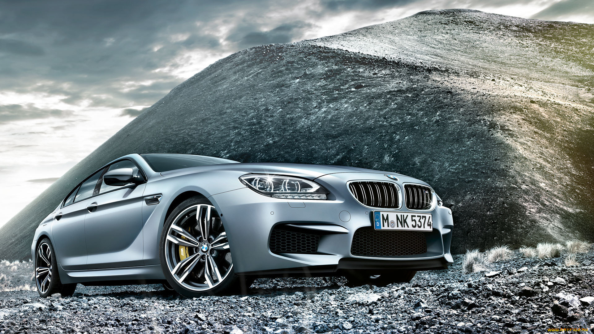 автомобили, bmw, m6, gran, coupe, mpower, tuning, sky, clouds, mountain