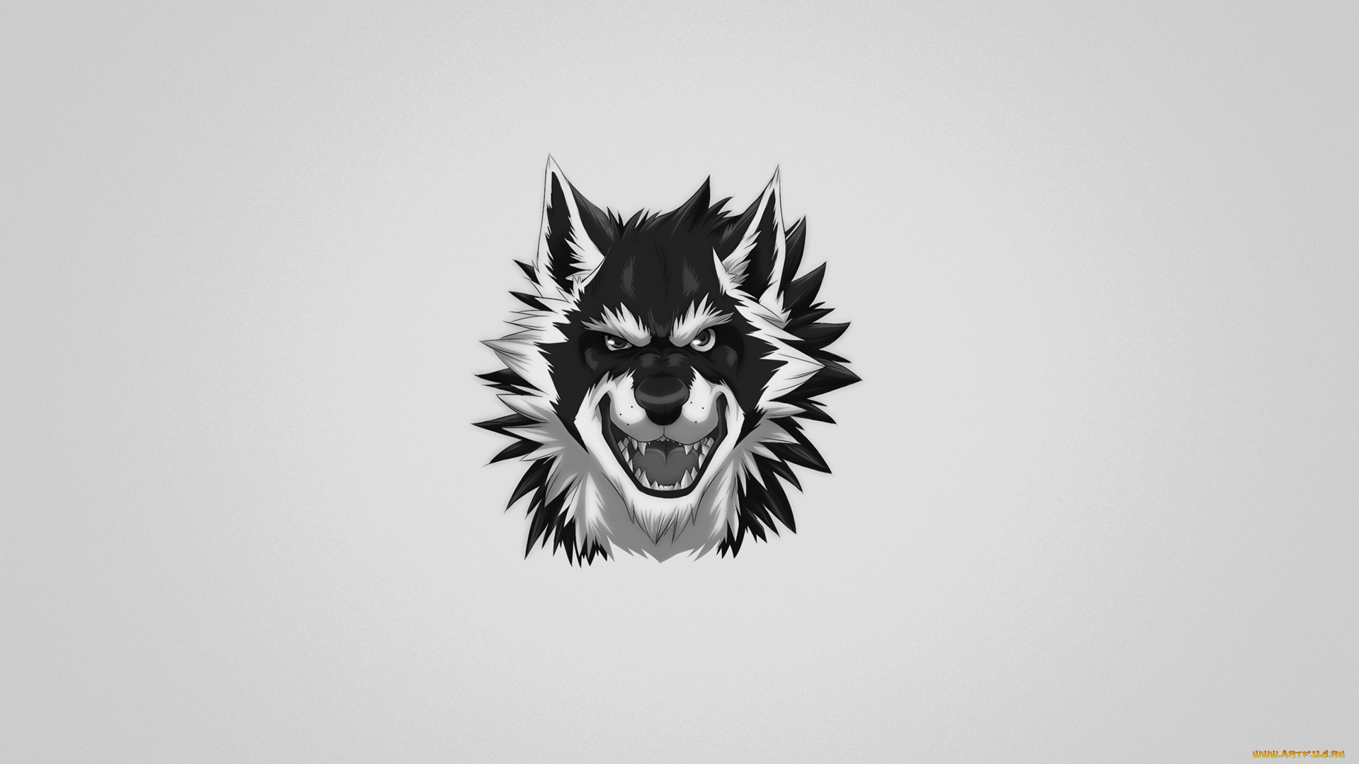 волк, рисованные, минимализм, wolf