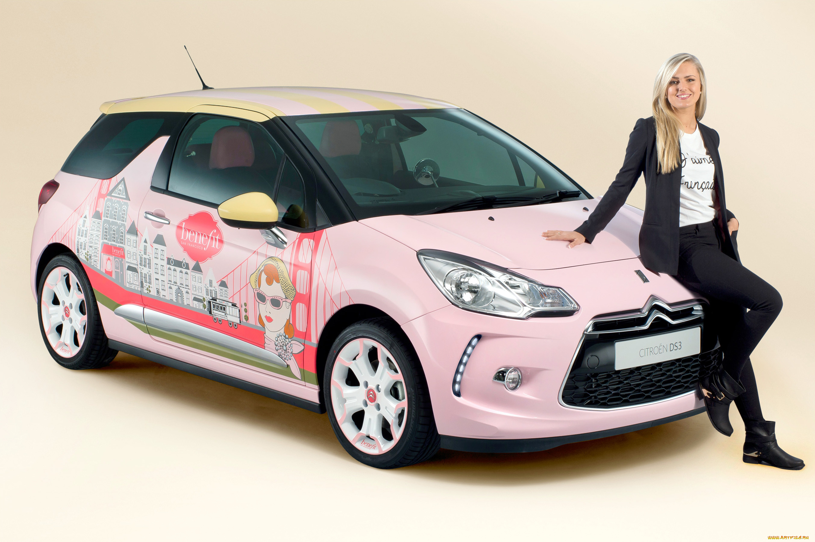 2013, citroen, ds3, , benefit, cosmetics, автомобили, авто, с, девушками, девушка, тюнинг, benefit, cosmetics, citroen