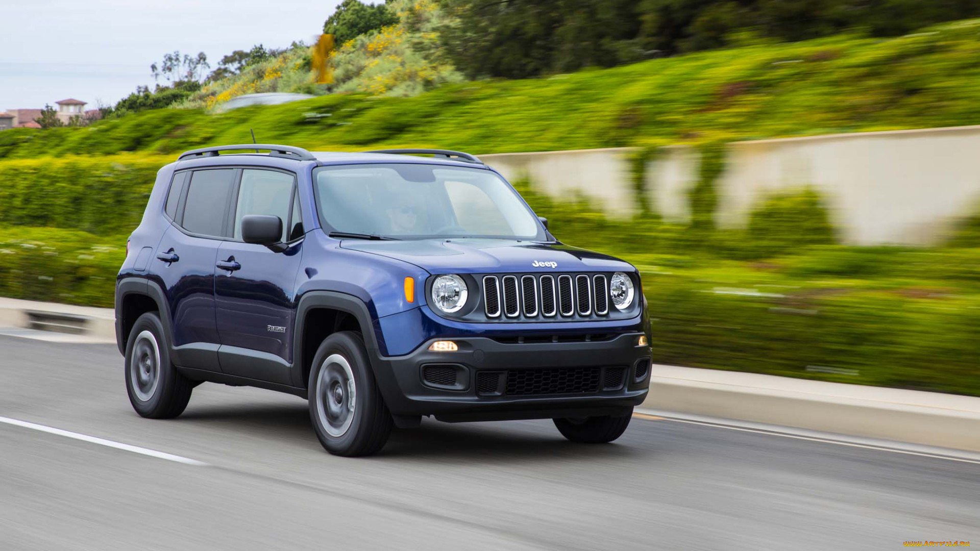 jeep, renegade, 2017, автомобили, jeep, renegade, 2017, внедорожник, blue