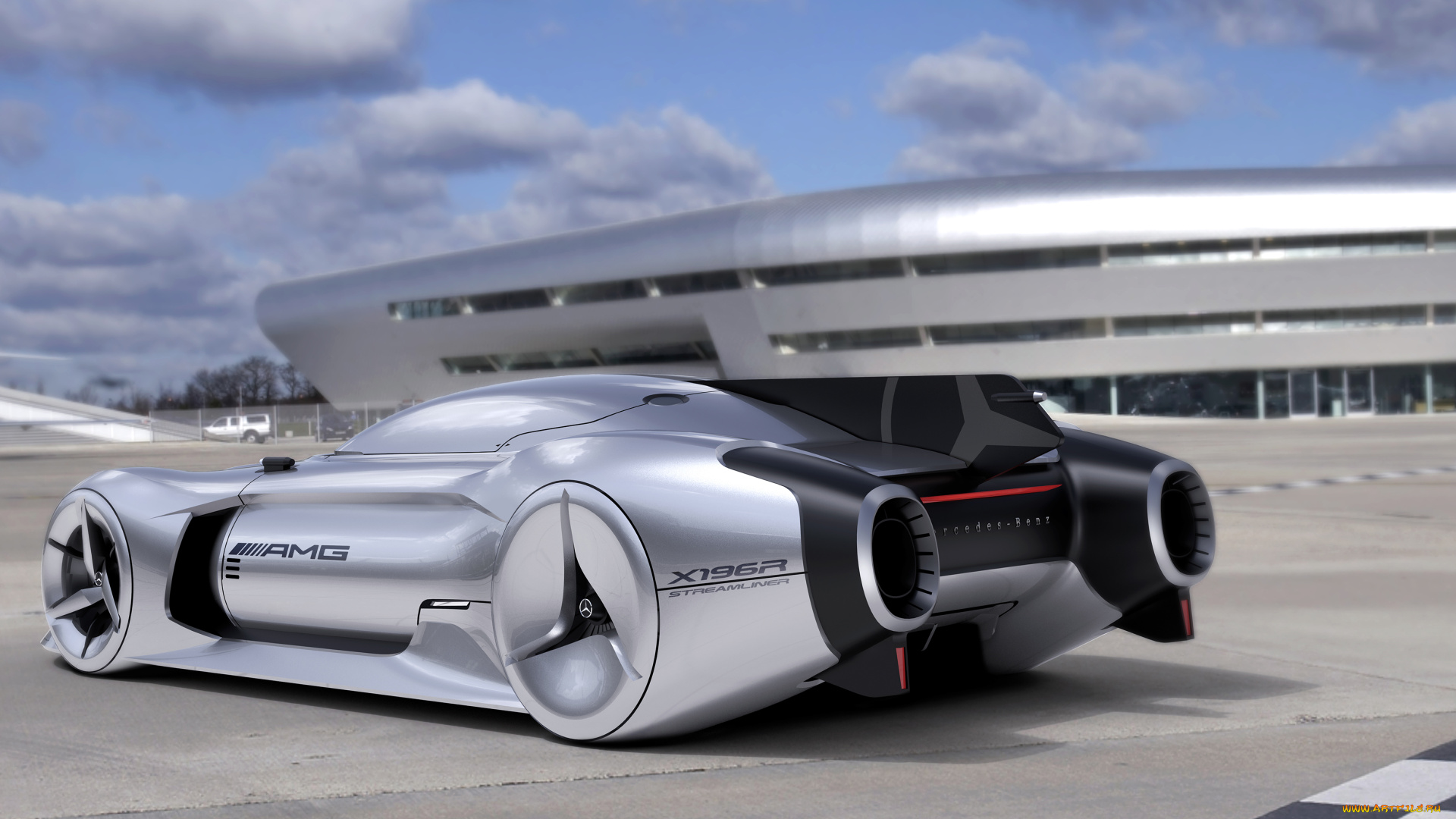 mercedes-benz, 2040, w196r, streamliner, concept, автомобили, 3д, streamliner, w196r, 2040, mercedes-benz, concept