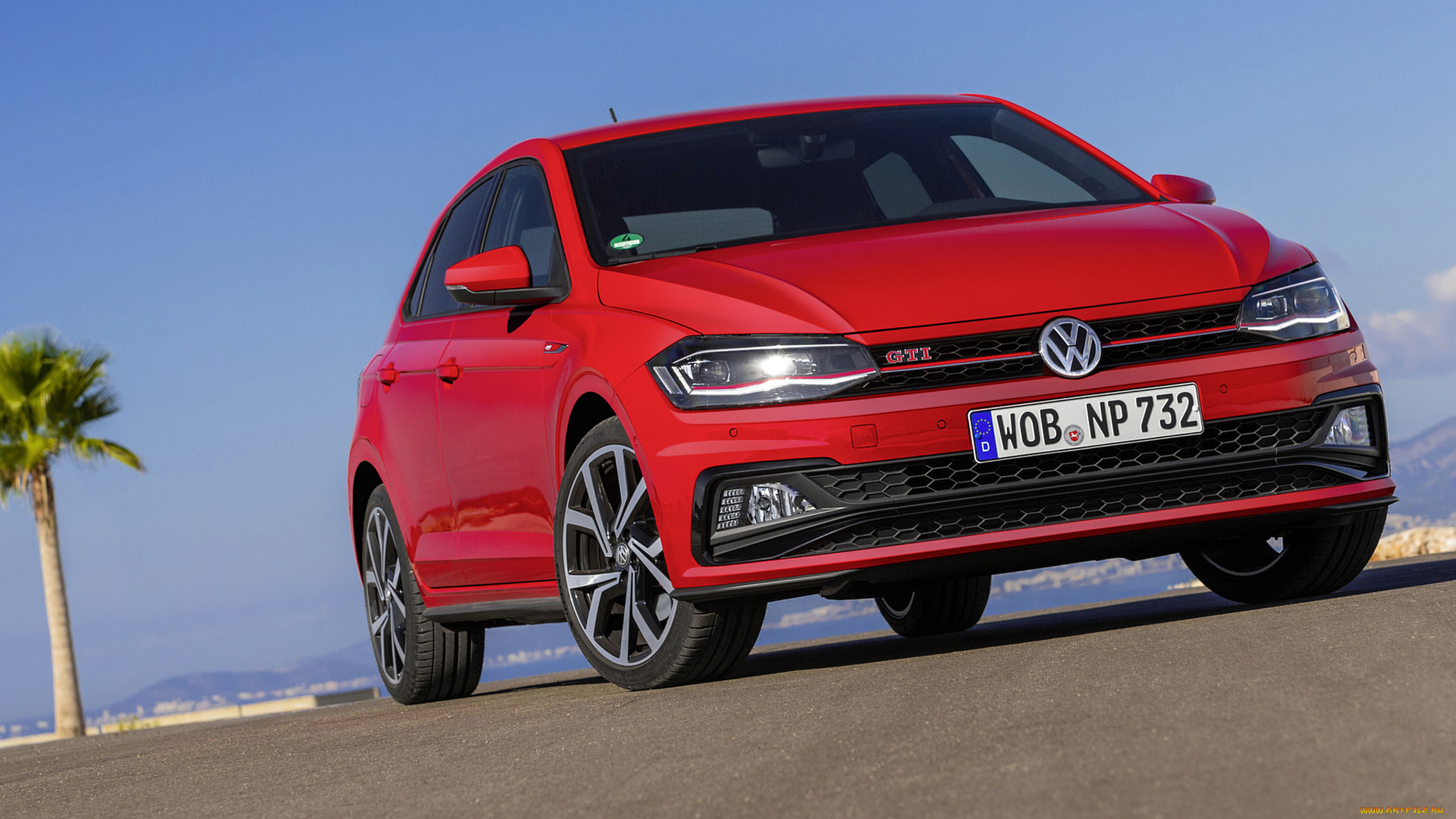 volkswagen, polo, gti, 2018, автомобили, volkswagen, gti, polo, красный, 2018