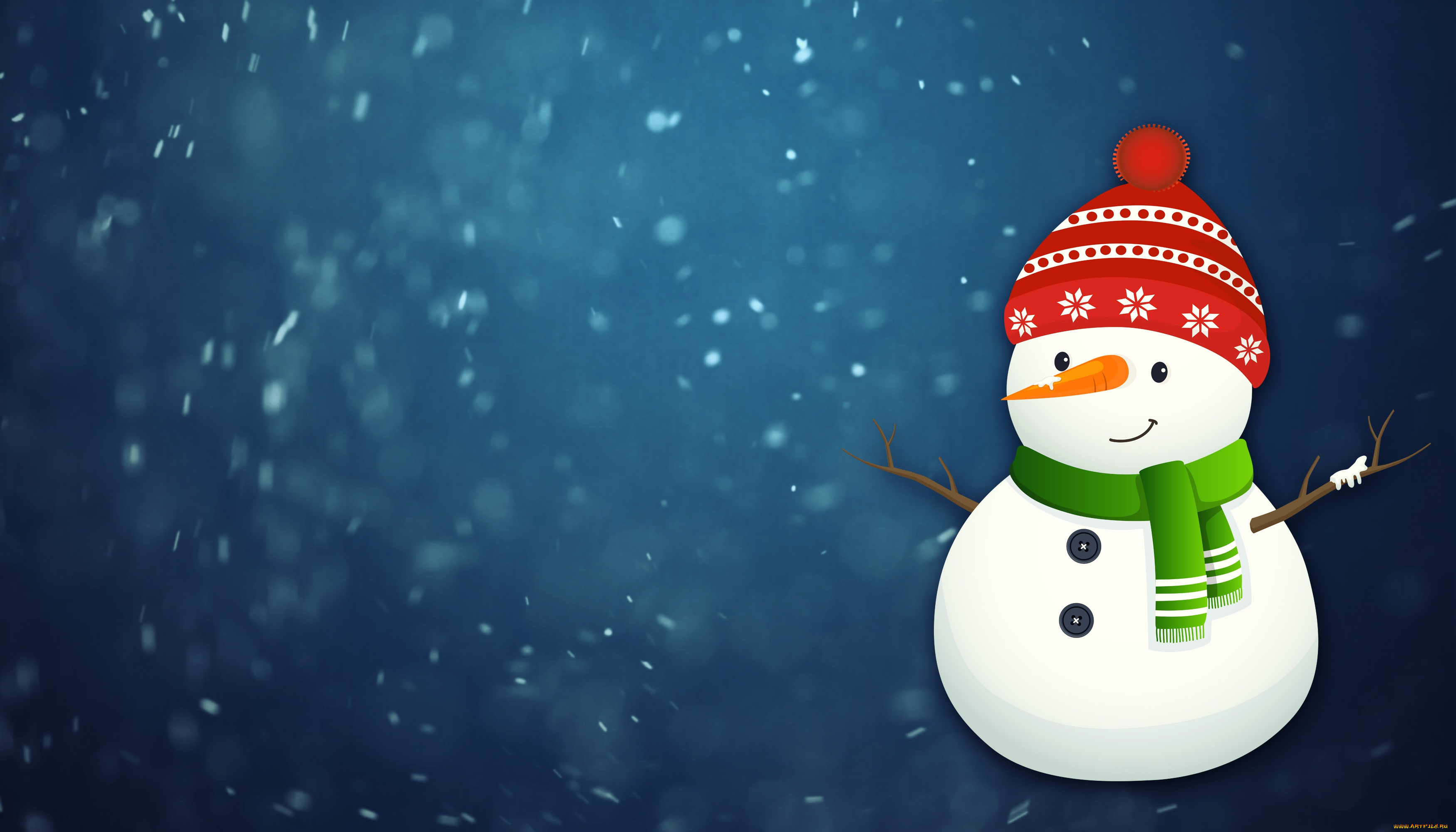 праздничные, векторная, графика, , новый, год, снеговик, снег, новый, год, настроение, фон, праздник, минимализм, шапка, зима