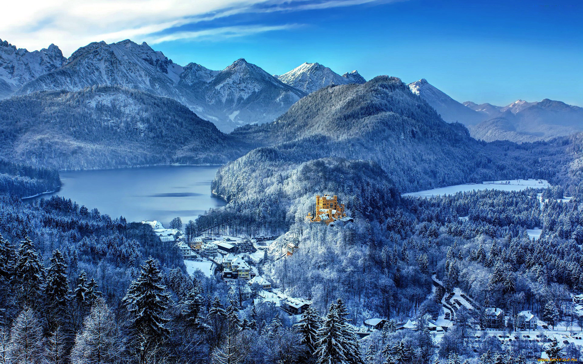 hohenschwangau, castle, города, замки, германии, hohenschwangau, castle