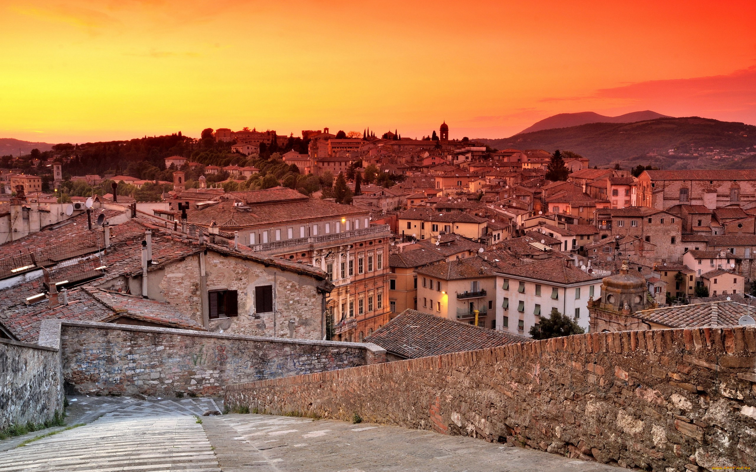 perugia, umbria, italy, города, -, панорамы