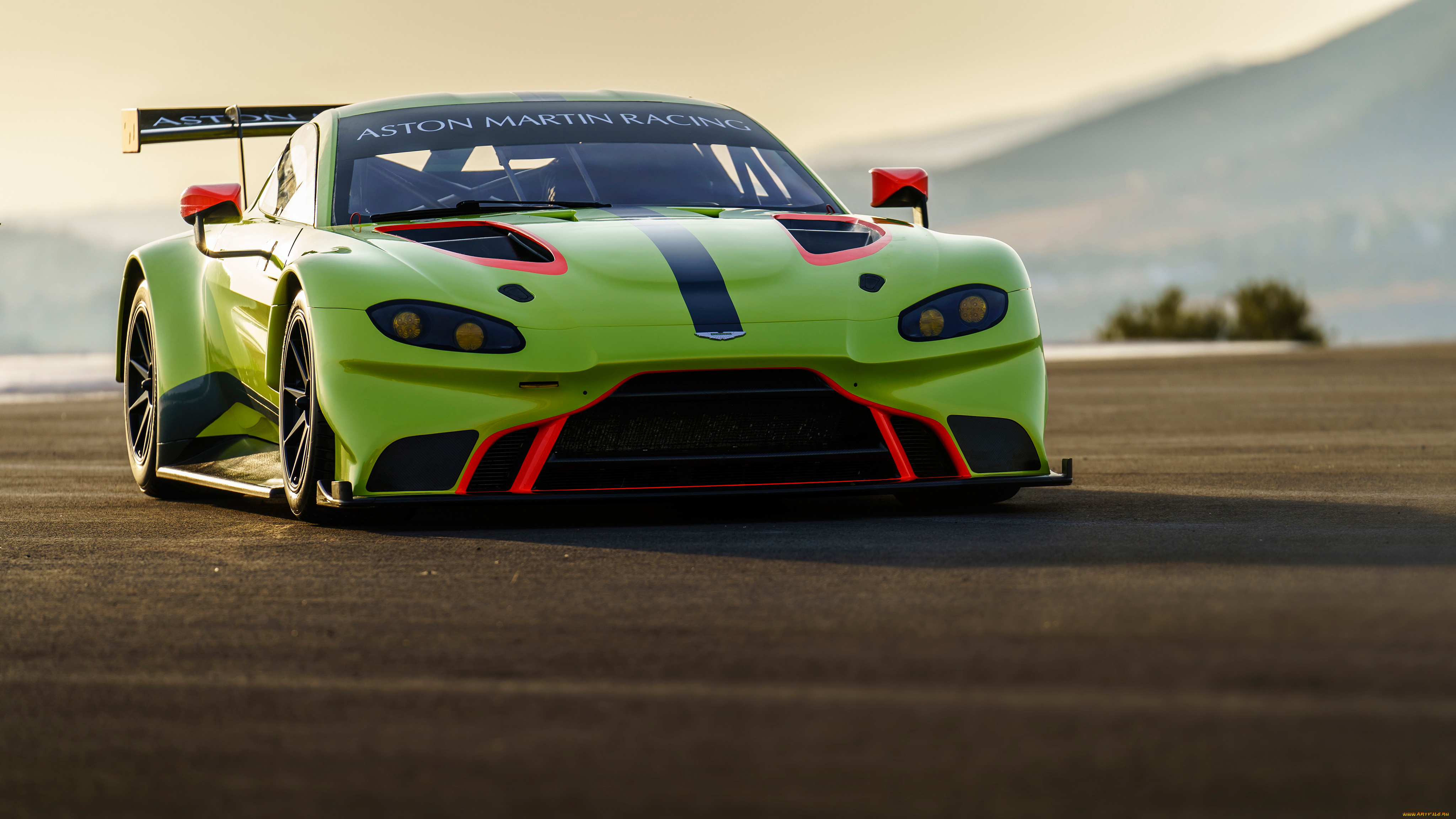 aston, martin, vantage, gte, 2018, автомобили, aston, martin, зеленый