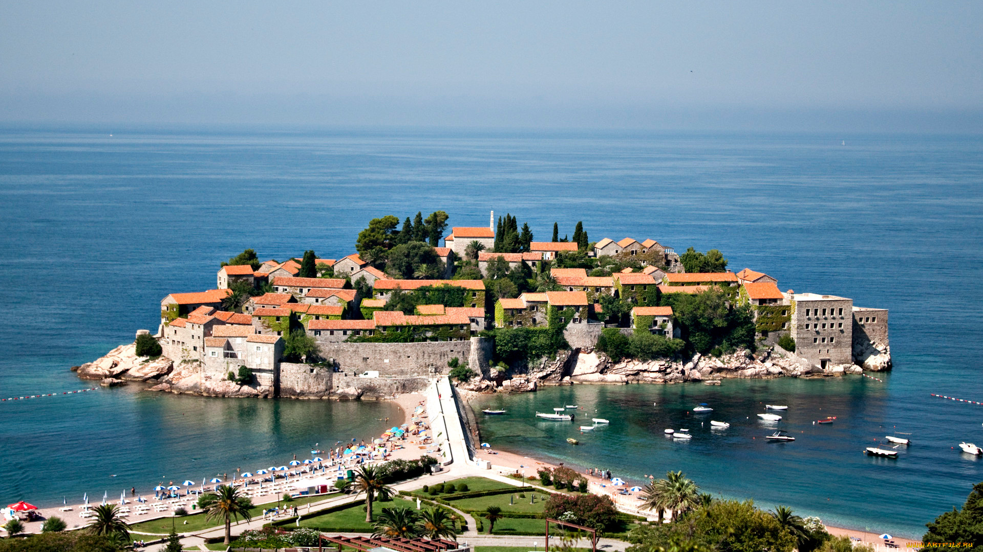 города, пейзажи, sveti, stefan, montenegro