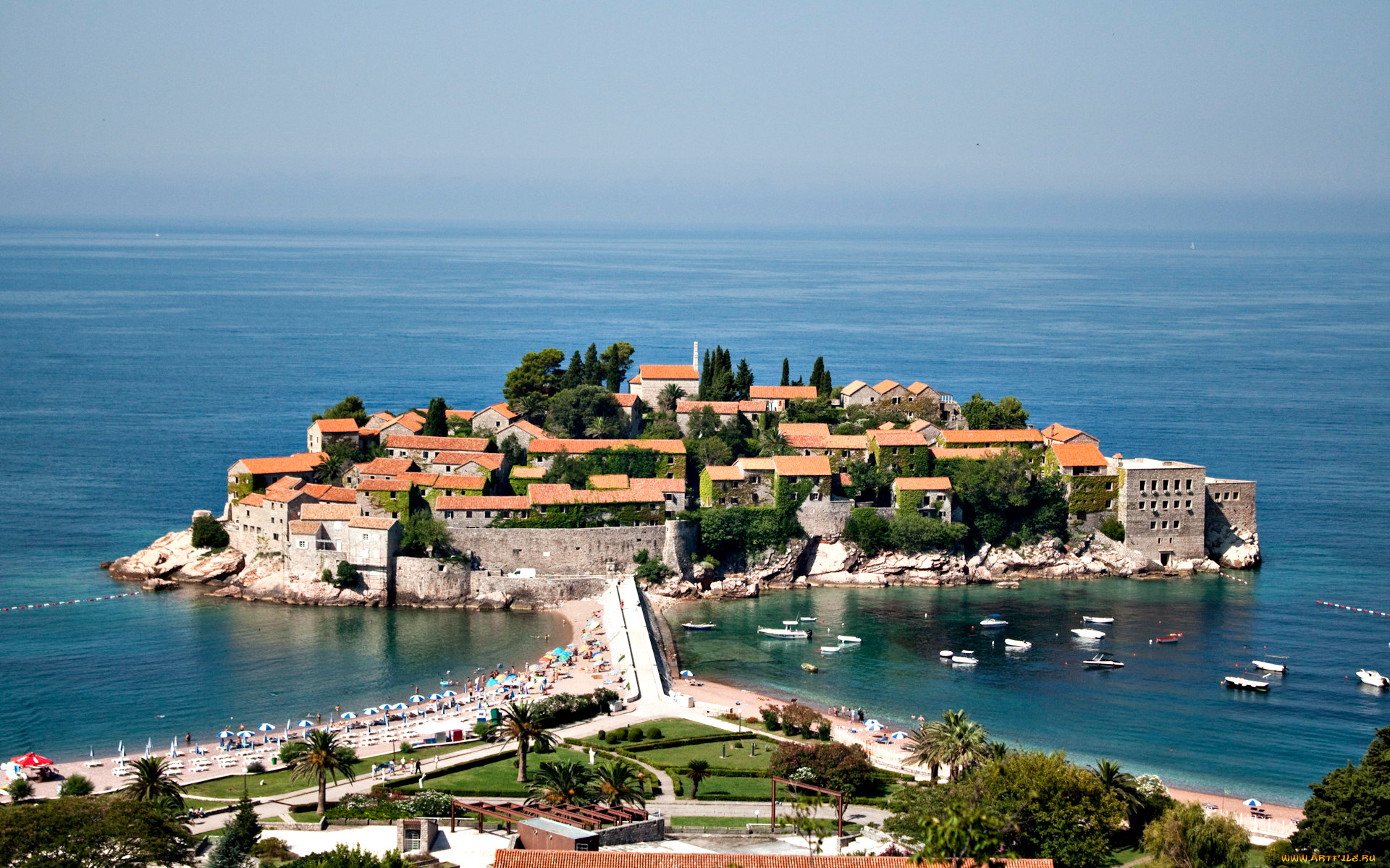 города, пейзажи, sveti, stefan, montenegro