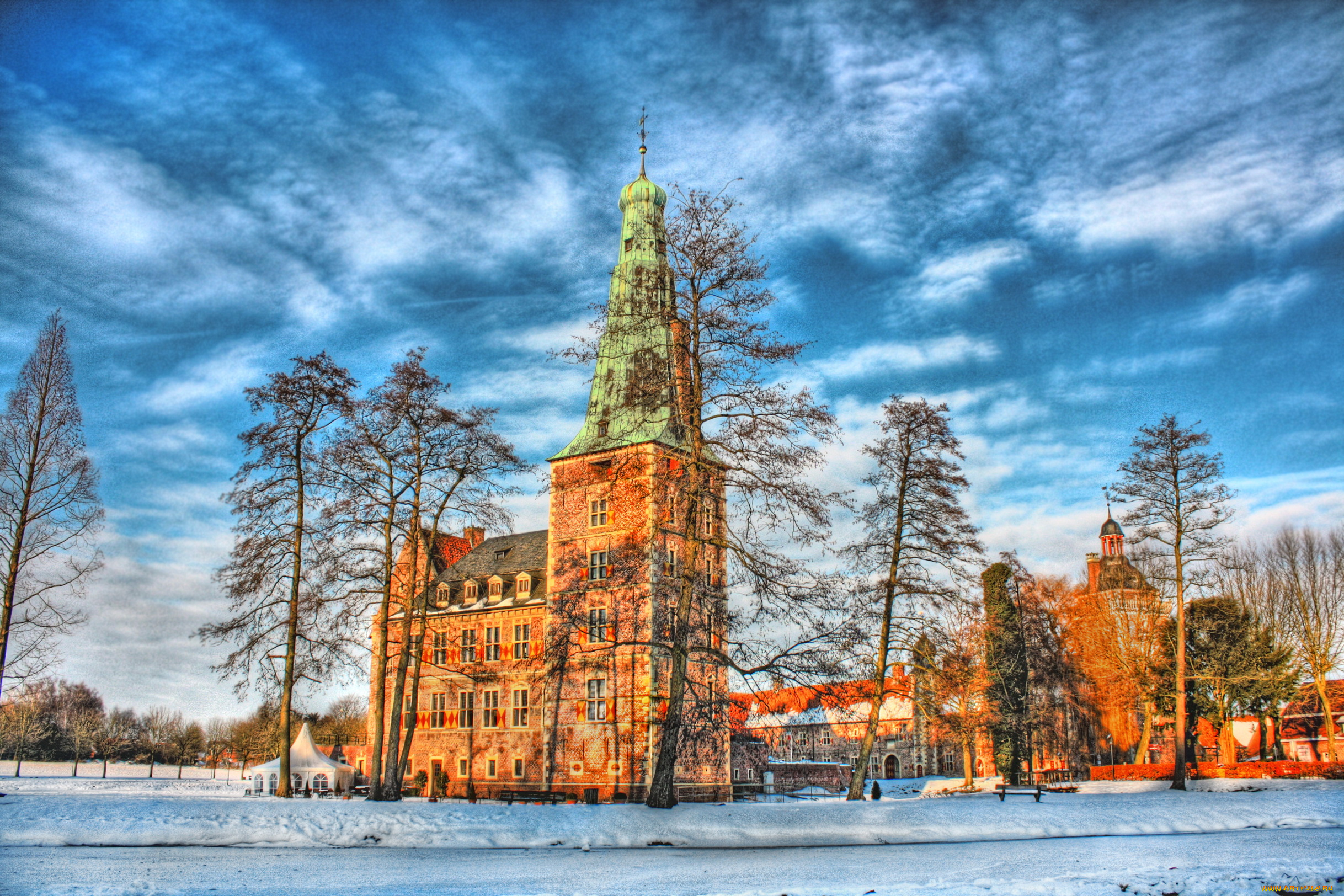 замок, raesfeld, германия, города, дворцы, замки, крепости, 