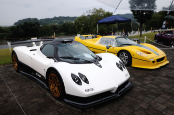 Картинка pagani zonda ferrari f50 автомобили разные вместе
