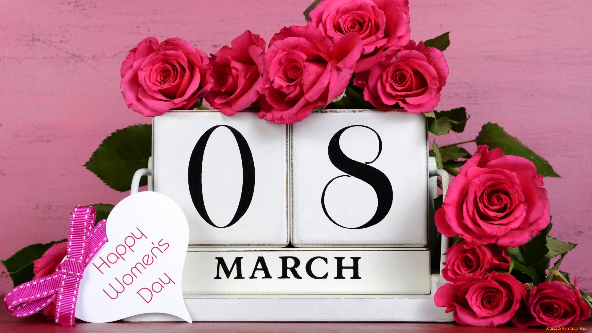 праздничные, международный, женский, день, -, 8, марта, розы