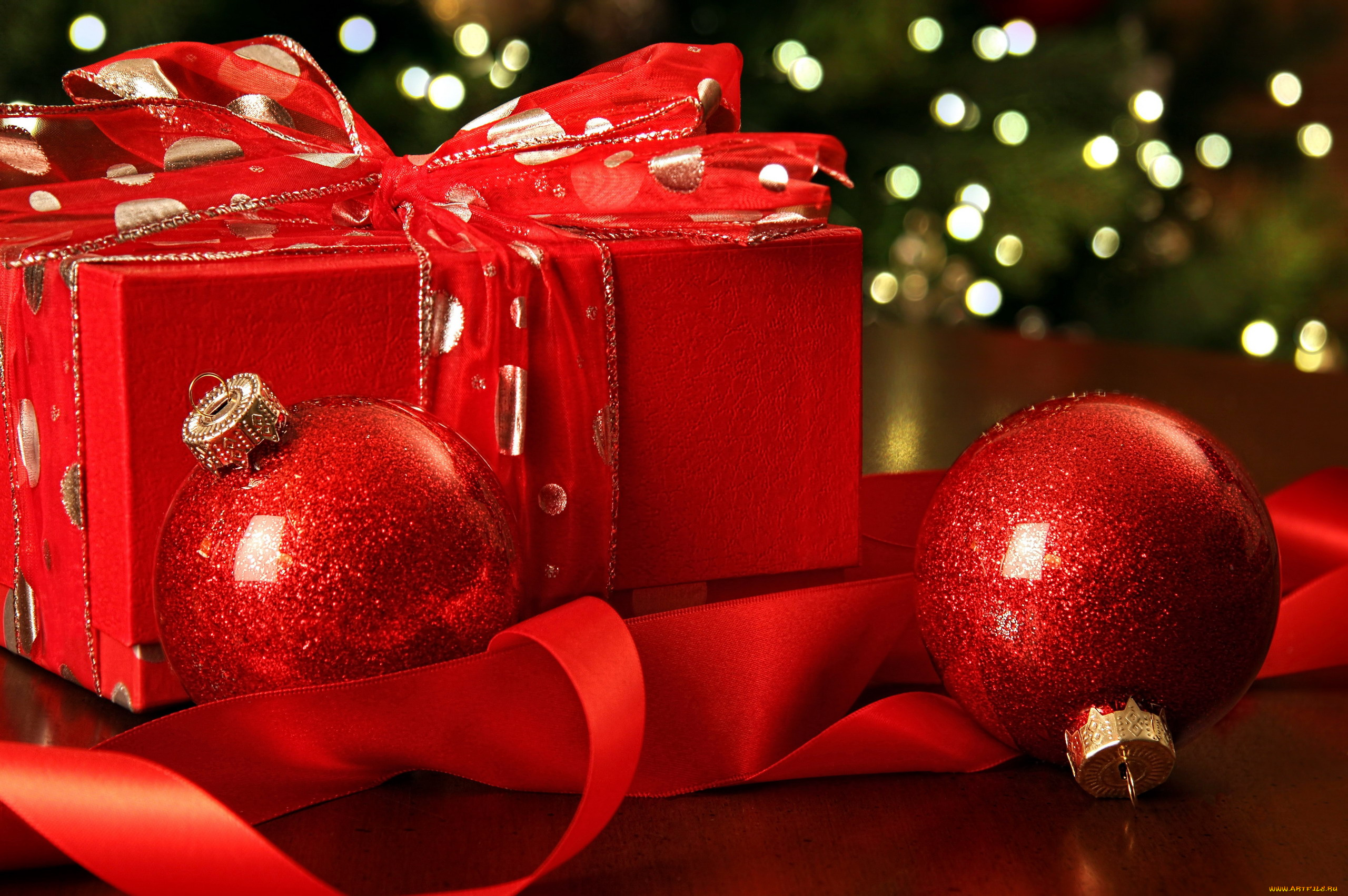 праздничные, подарки, и, коробочки, шарики, подарок, лента, бант