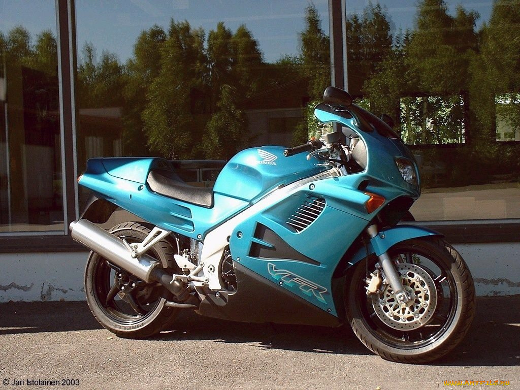 honda, vfr, 750, turkoosi, мотоциклы