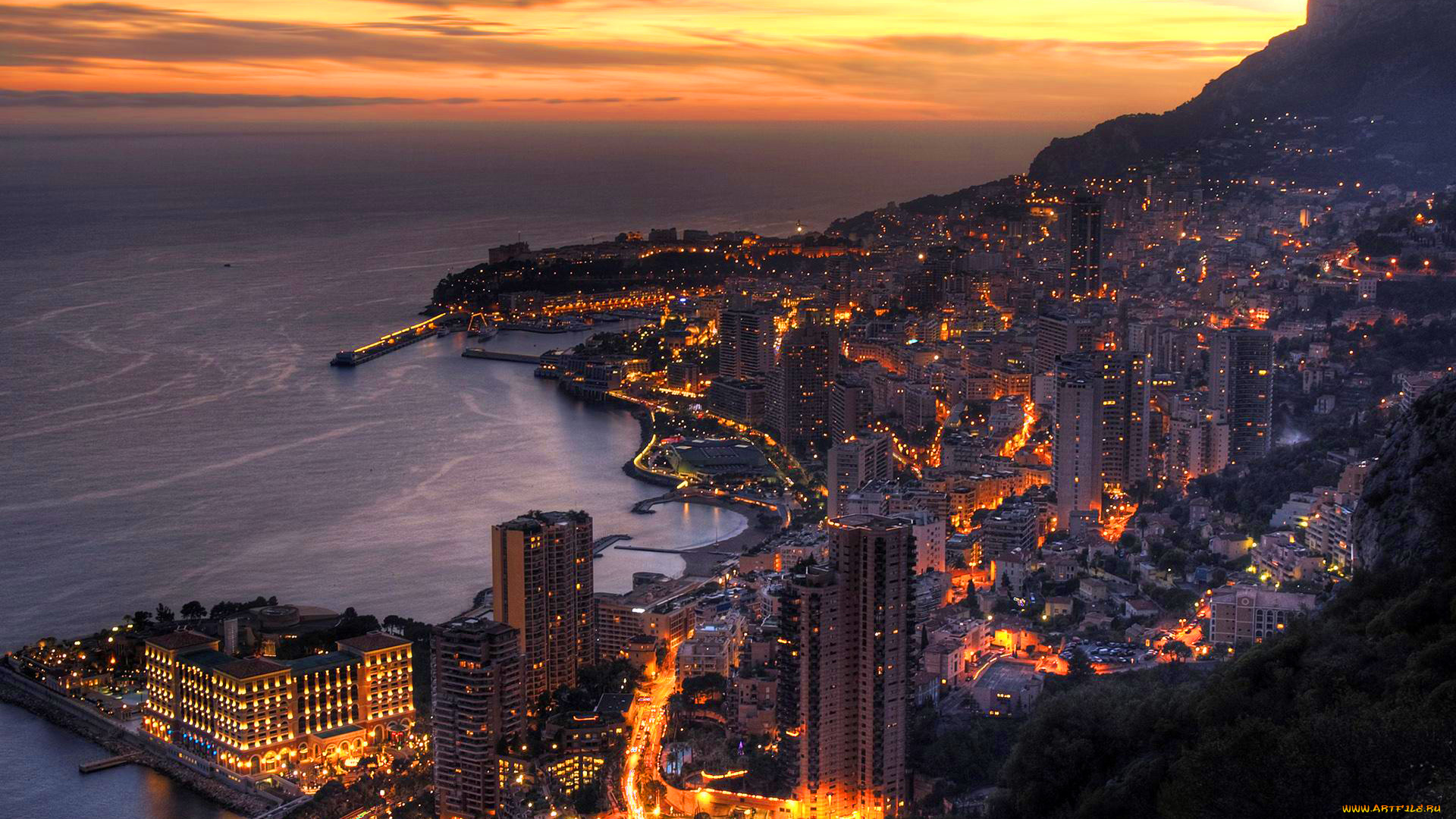 monaco, города, монте, карло, монако