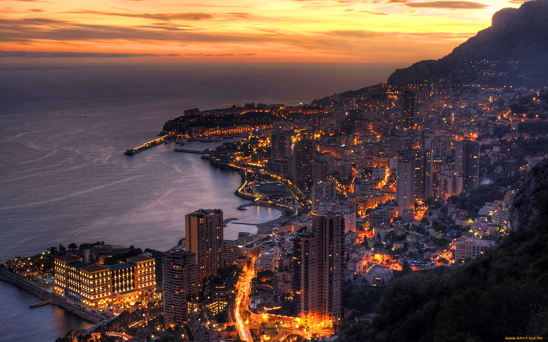 monaco, города, монте, карло, монако