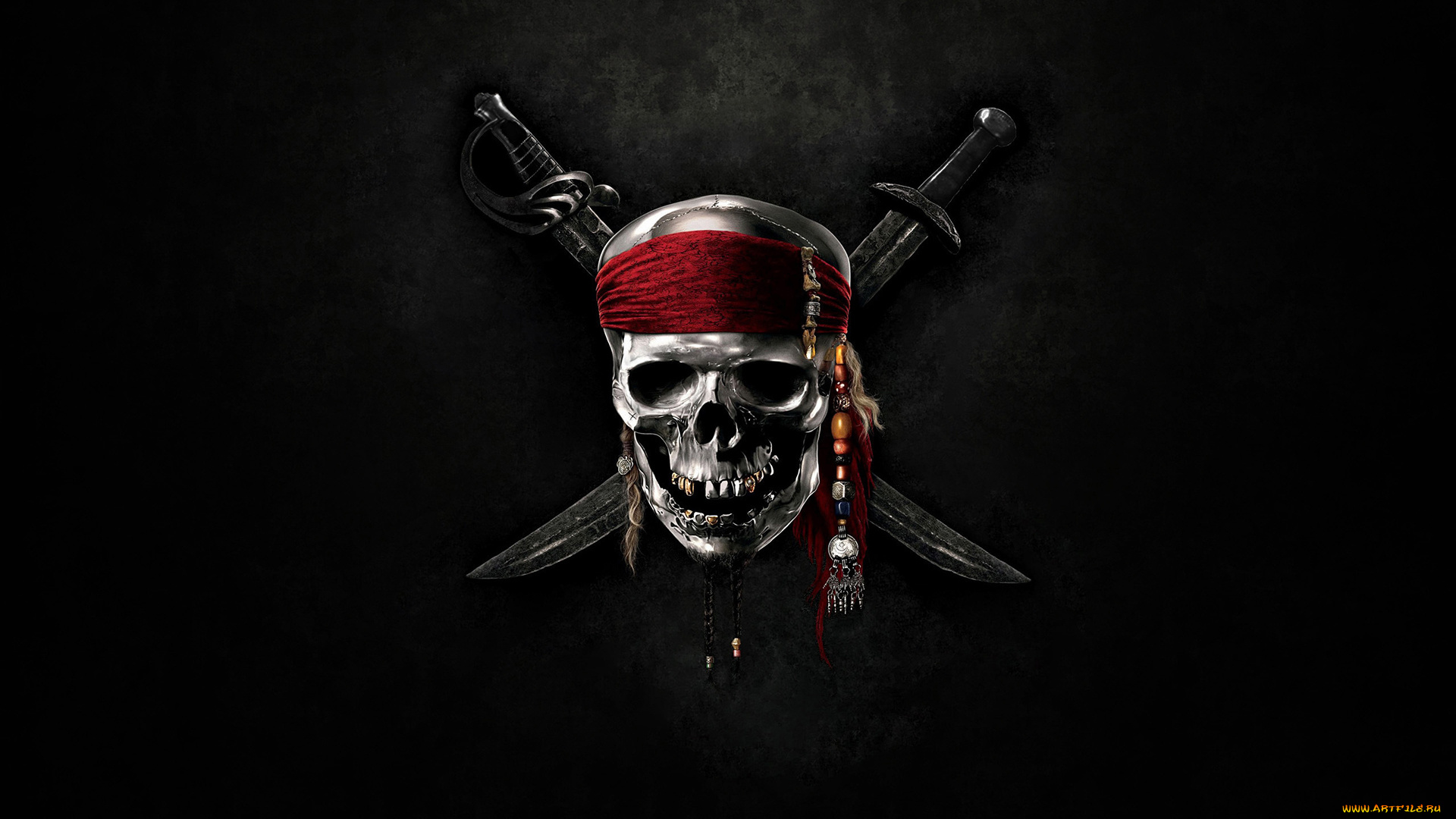 кино, фильмы, pirates, of, the, caribbean, череп, кинжалы, пираты