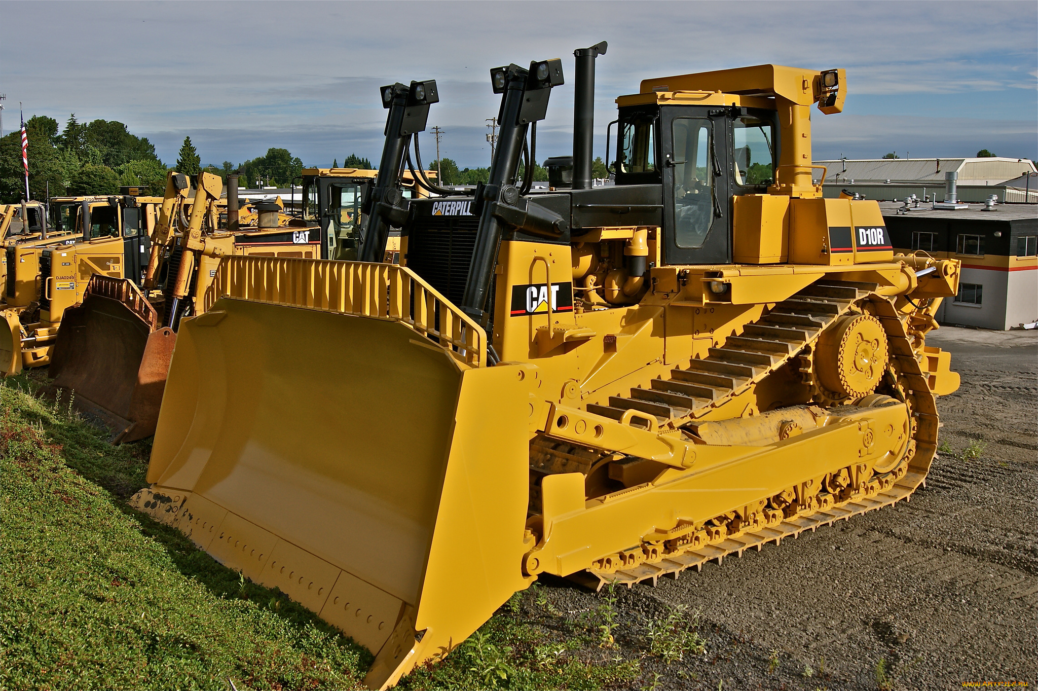 caterpillar, d10r, техника, бульдозеры, на, гусенецах, мощь, ковш, бульдозер