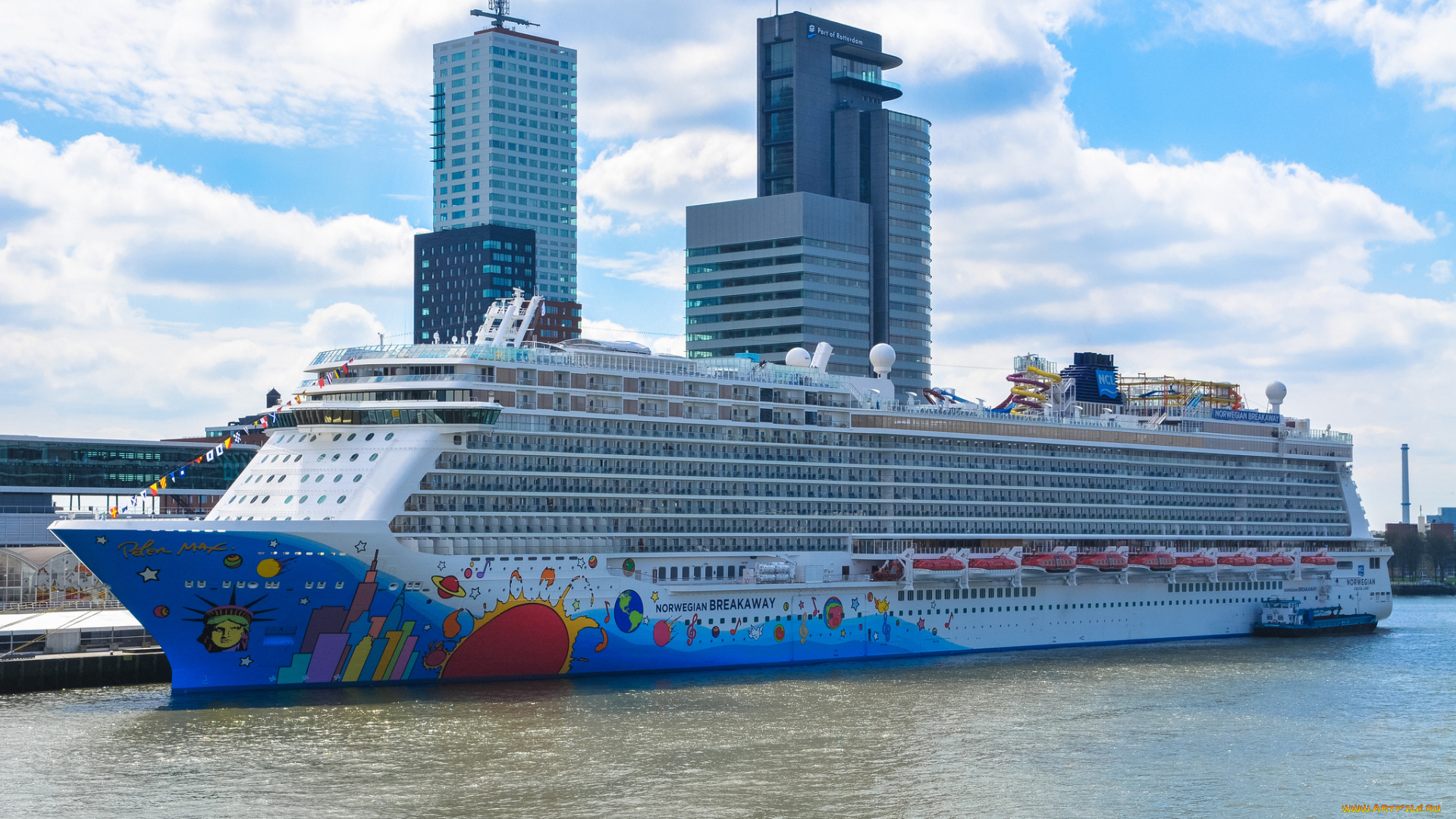 norwegian, breakaway, корабли, лайнеры, причал, порт, лайнер