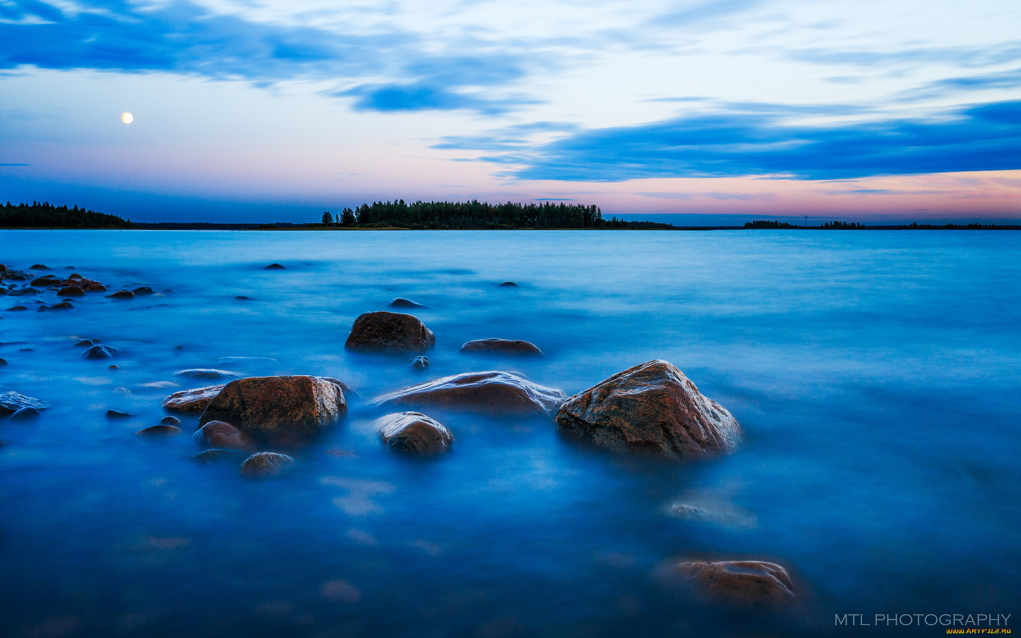 природа, побережье, море, облака, камни