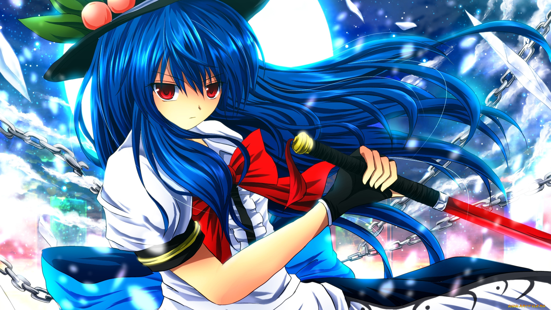 hinanawi, tenshi, аниме, touhou