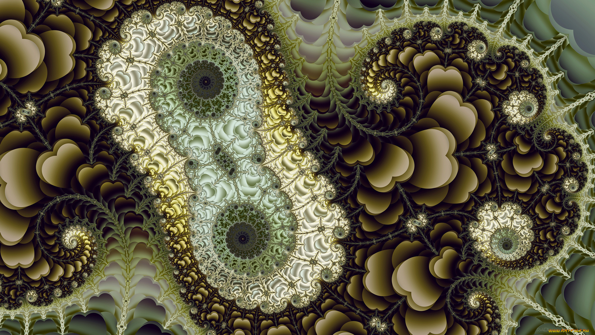 3д, графика, fractal, , фракталы, фон, цвета, узор