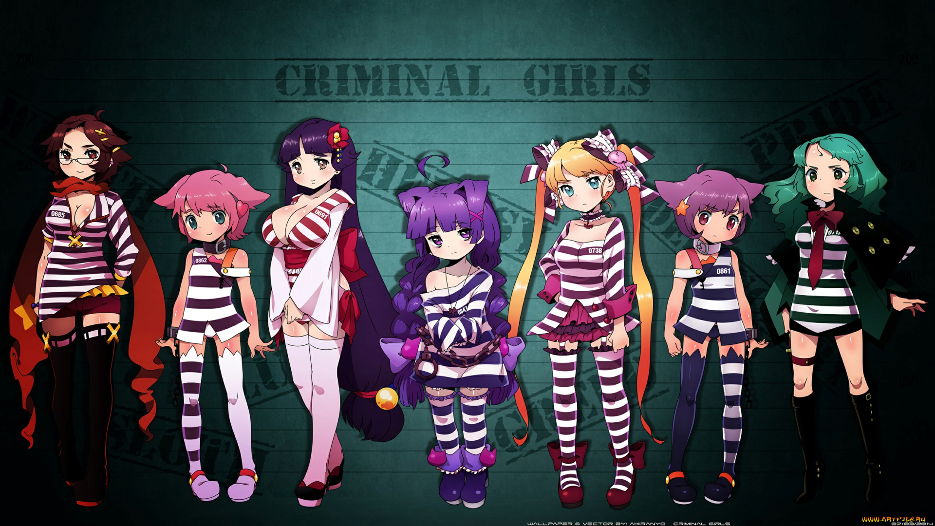 criminal, girls, аниме, *unknown, , другое, девушки, роба, преступницы