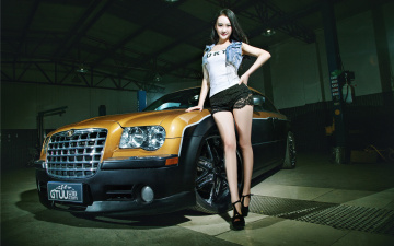 Картинка автомобили авто+с+девушками chrysler 300c девушка азиатка