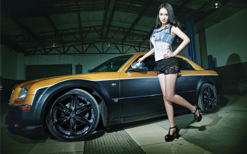 Картинка автомобили авто+с+девушками chrysler 300c девушка азиатка