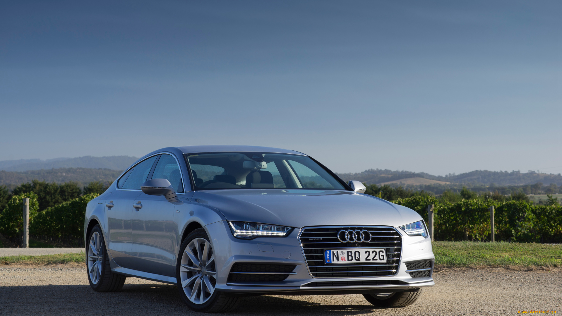 автомобили, audi, a7, sportback, 3-0, tdi, quattro, s, line, au-spec, 2015г, синий