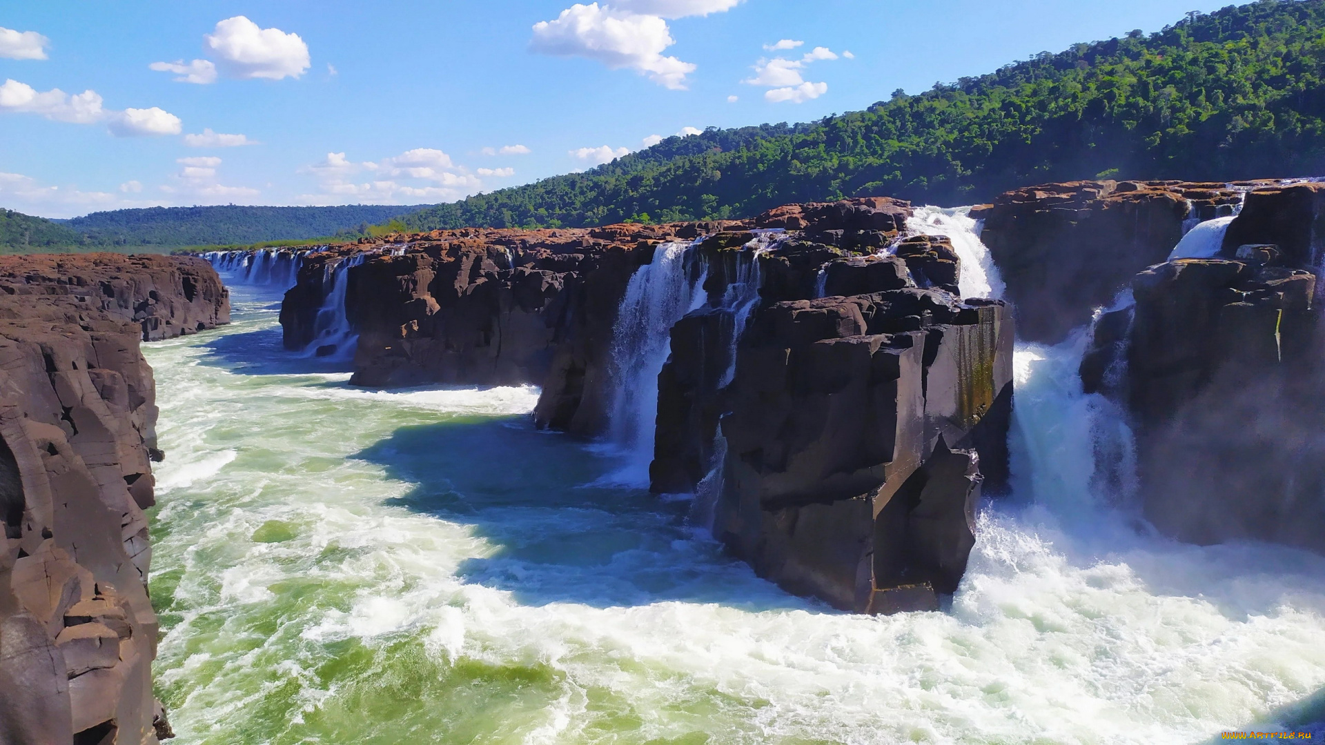 yucuma, falls, derrubadas, brazil, природа, водопады, yucuma, falls