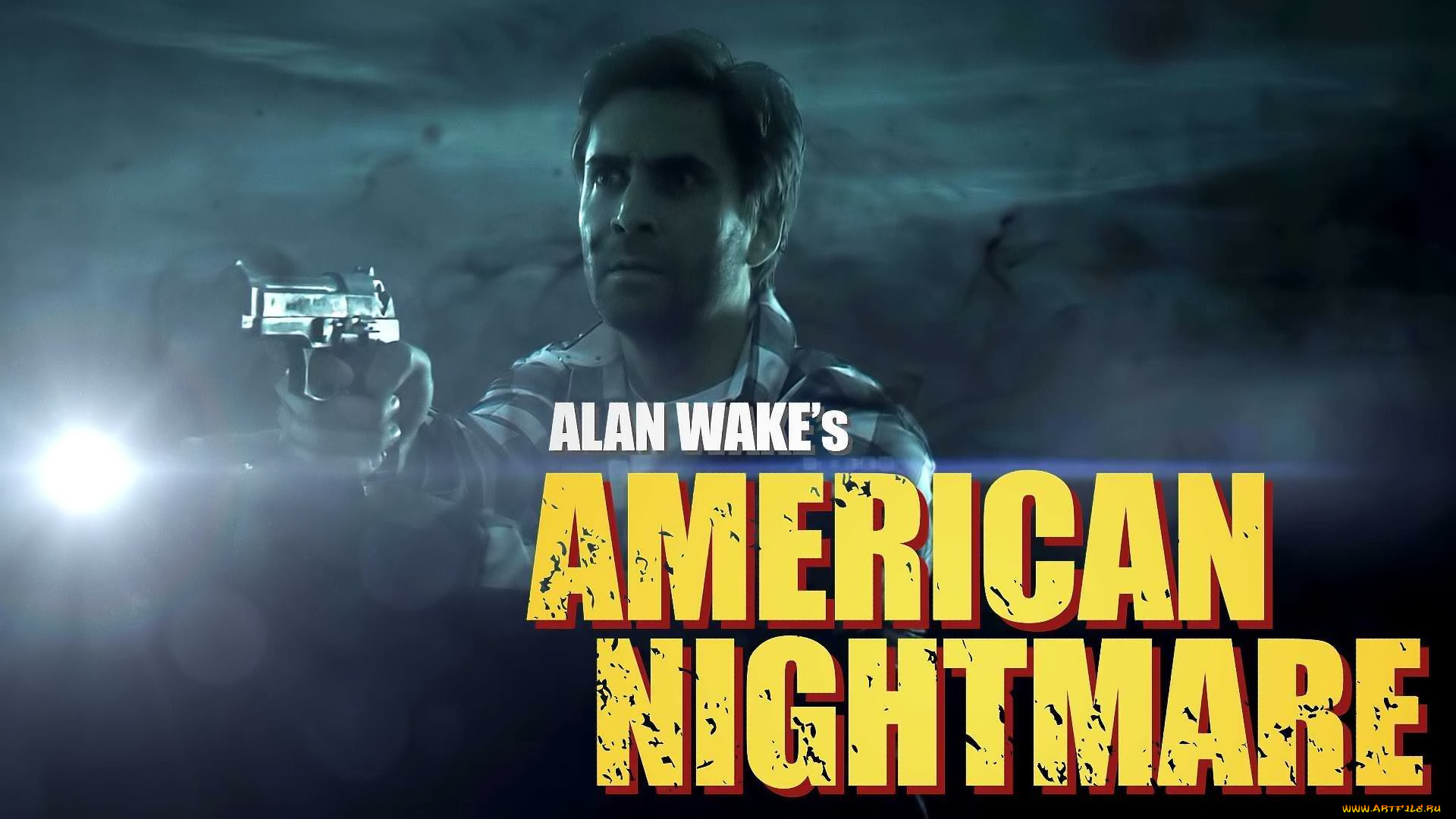 видео, игры, alan, wake`s, american, nightmare, мужчина, пистолет